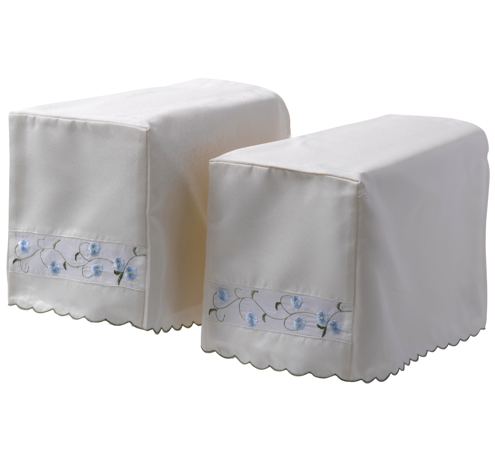 Juego de gorras de brazo cuadrado floral y respaldo de silla panel de organza transparente y flores bordadas - Imagen 13 de 26