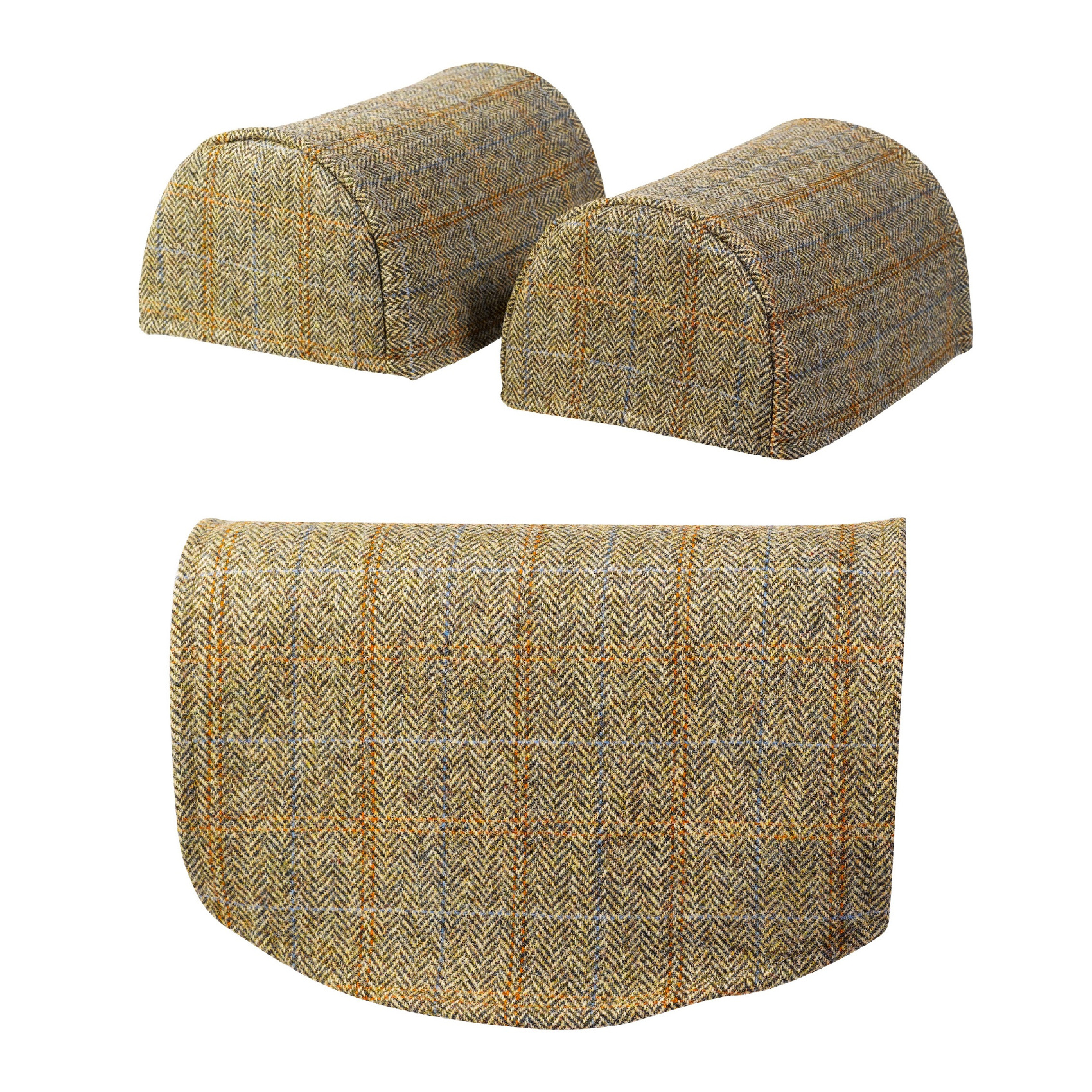 Harris Tweed Herringbone Arm Caps & Chair Backs Set (Various Colours