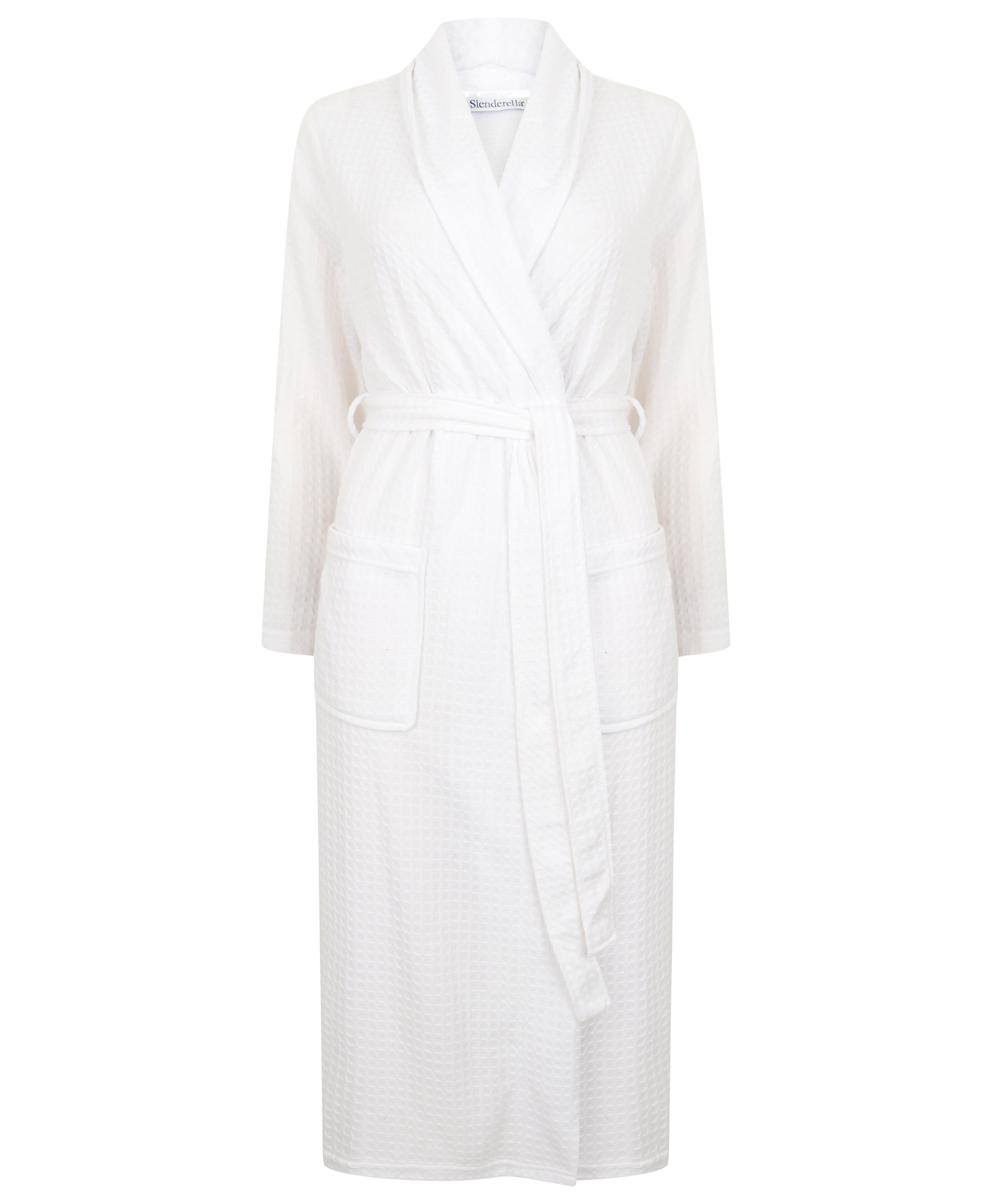 Bathrobe Womens Lightweight Plain Waffle Shawl Collar Dressing Gown Slenderella - Picture 42 of 45