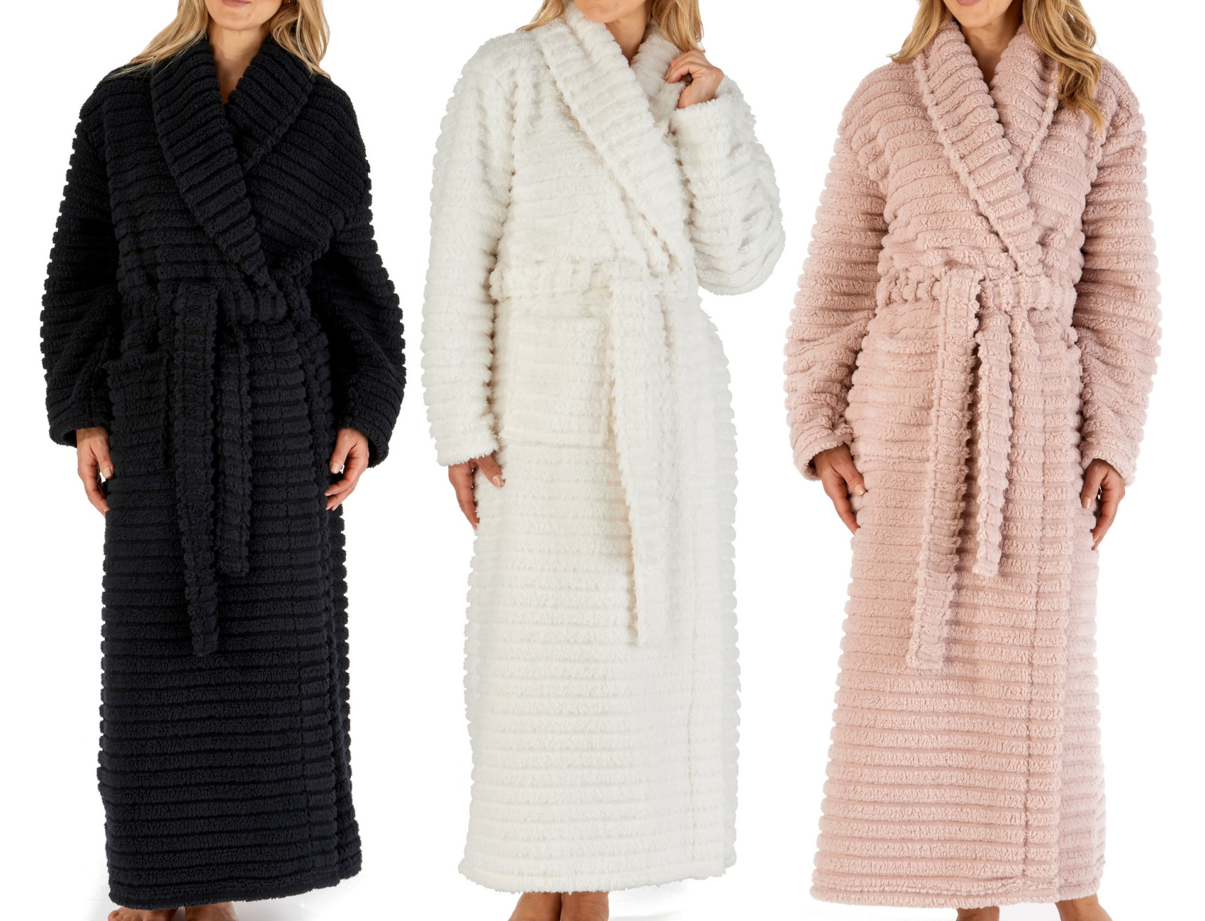 long fleece dressing gown