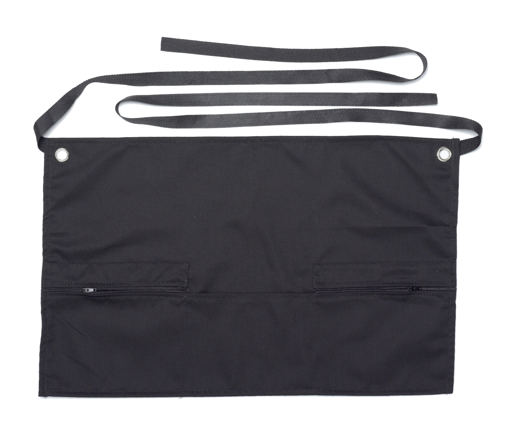 Money Cash Short Apron Zip Pockets Professional Waiter Pinny 22" Wide x 14" Long - Picture 16 of 27