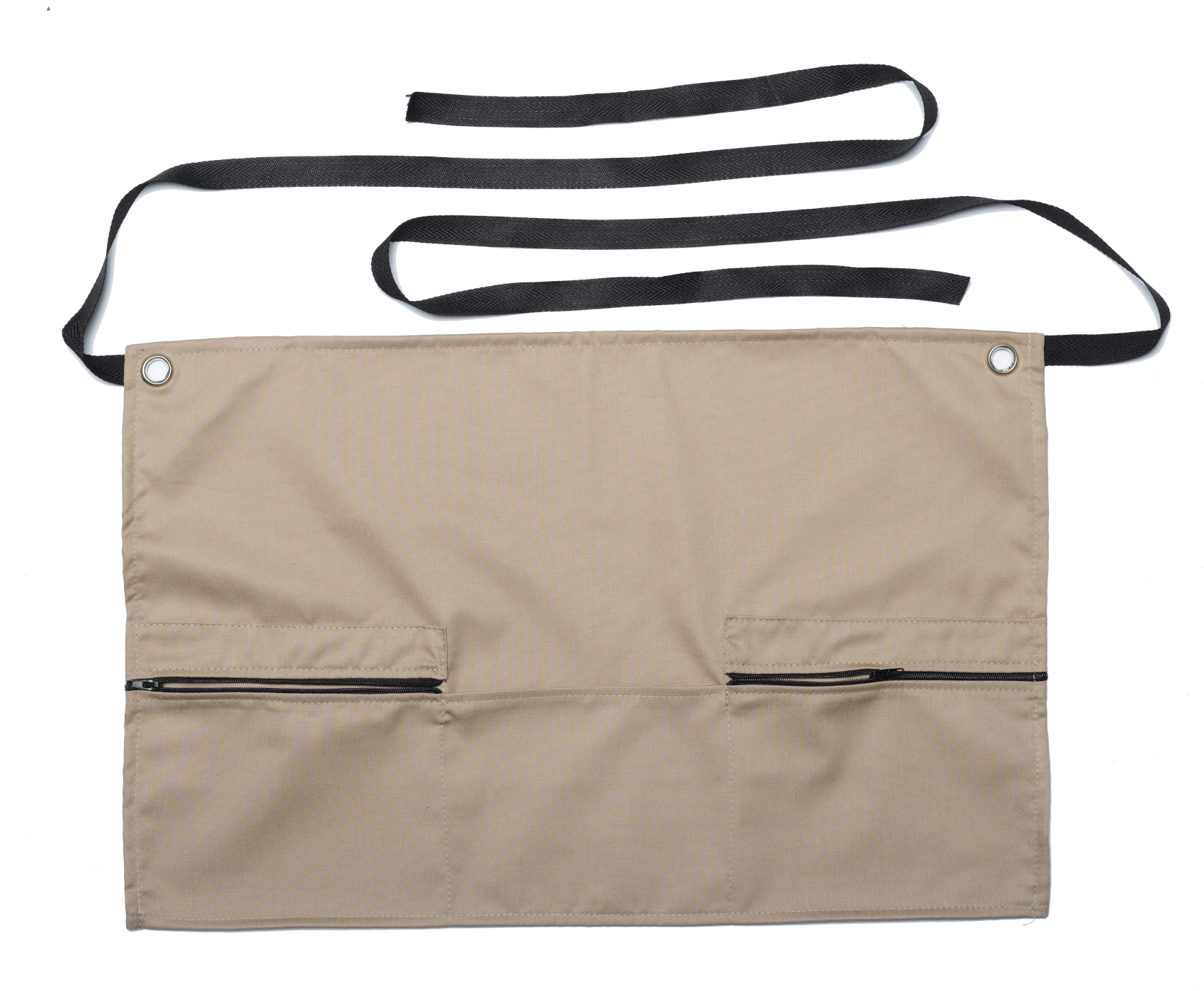Money Cash Short Apron Zip Pockets Professional Waiter Pinny 22" Wide x 14" Long - Picture 13 of 27