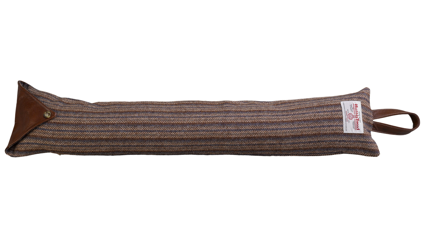 Draught Excluder Harris Tweed 100% Wool Home Draft Door Guard Leather Handle - Picture 20 of 31