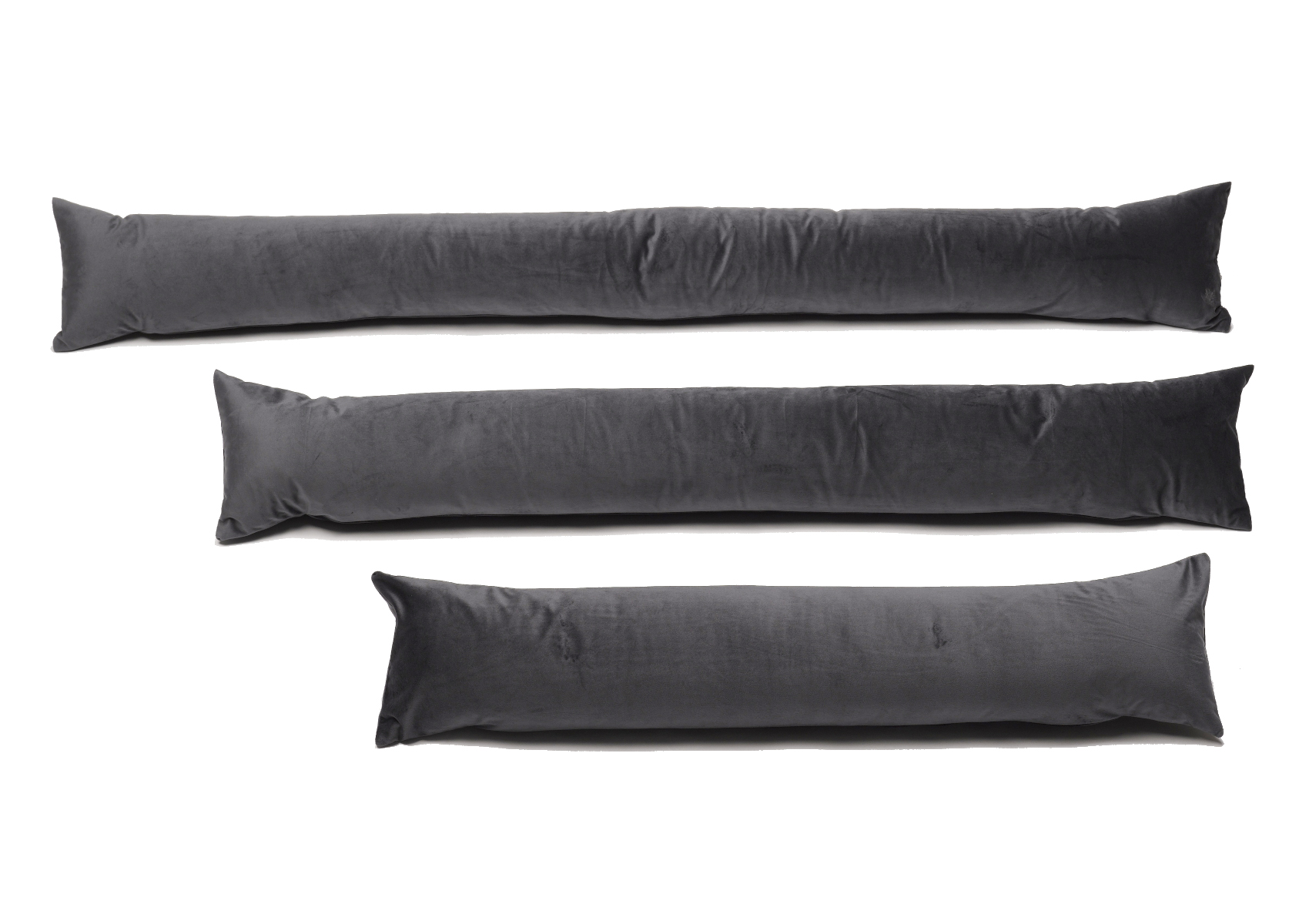 Grey Velvet Draught Excluder French Patio Door Extra Long Soft Draft