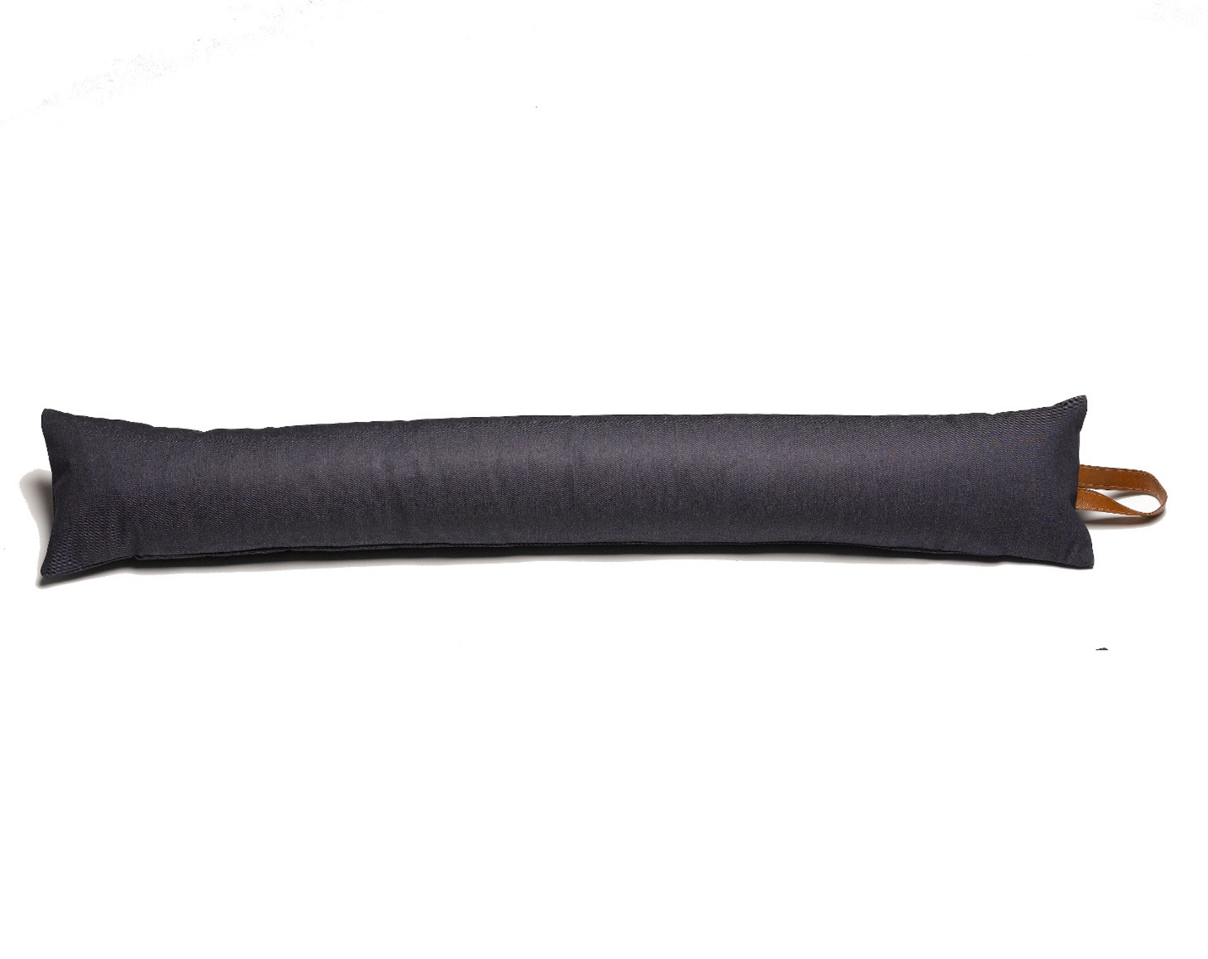 Fermaporta Draught Excluder in denim di cotone nero con maniglia similpelle - Foto 28 di 31
