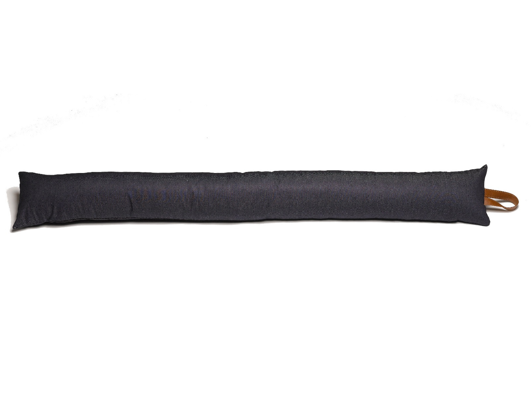 Fermaporta Draught Excluder in denim di cotone nero con maniglia similpelle - Foto 30 di 31