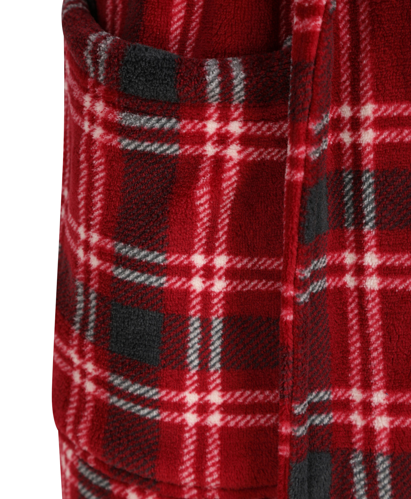 Walker Reid Mens Check Coral Fleece Dressing Gown Shawl Collar Wrap Bath Robe - Picture 28 of 31
