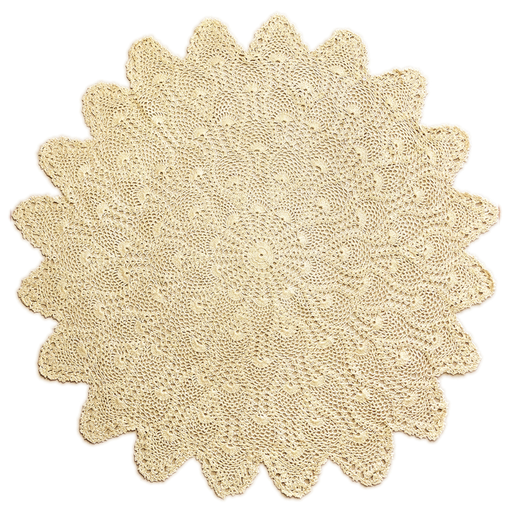Crochet Tablecloth 36" Round Traditional 100% Cotton Kitchen Dining Table Linen - Picture 4 of 5