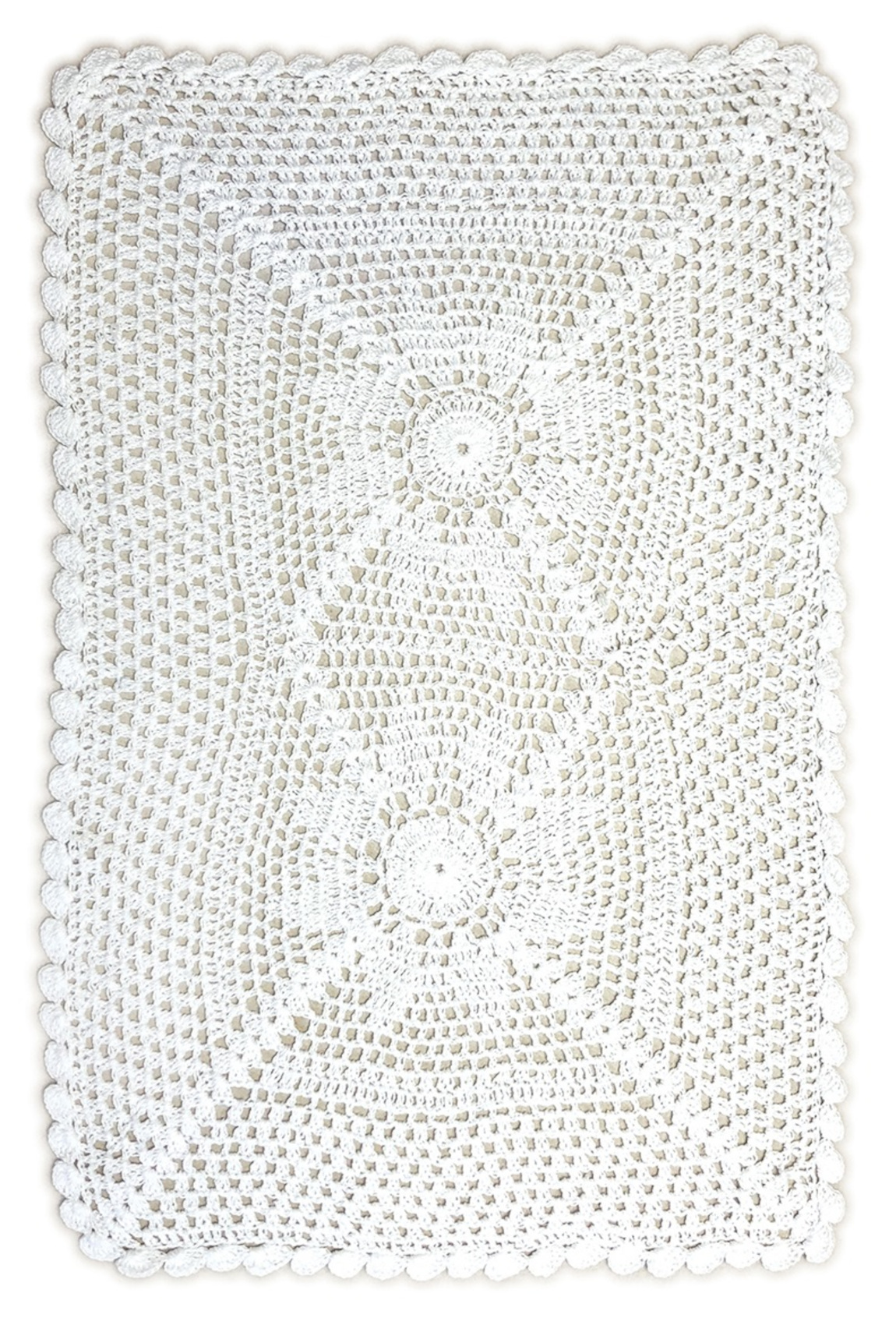 Coprisedia all'uncinetto floreale 100% cotone protezione mobili antimacassar - Foto 5 di 5