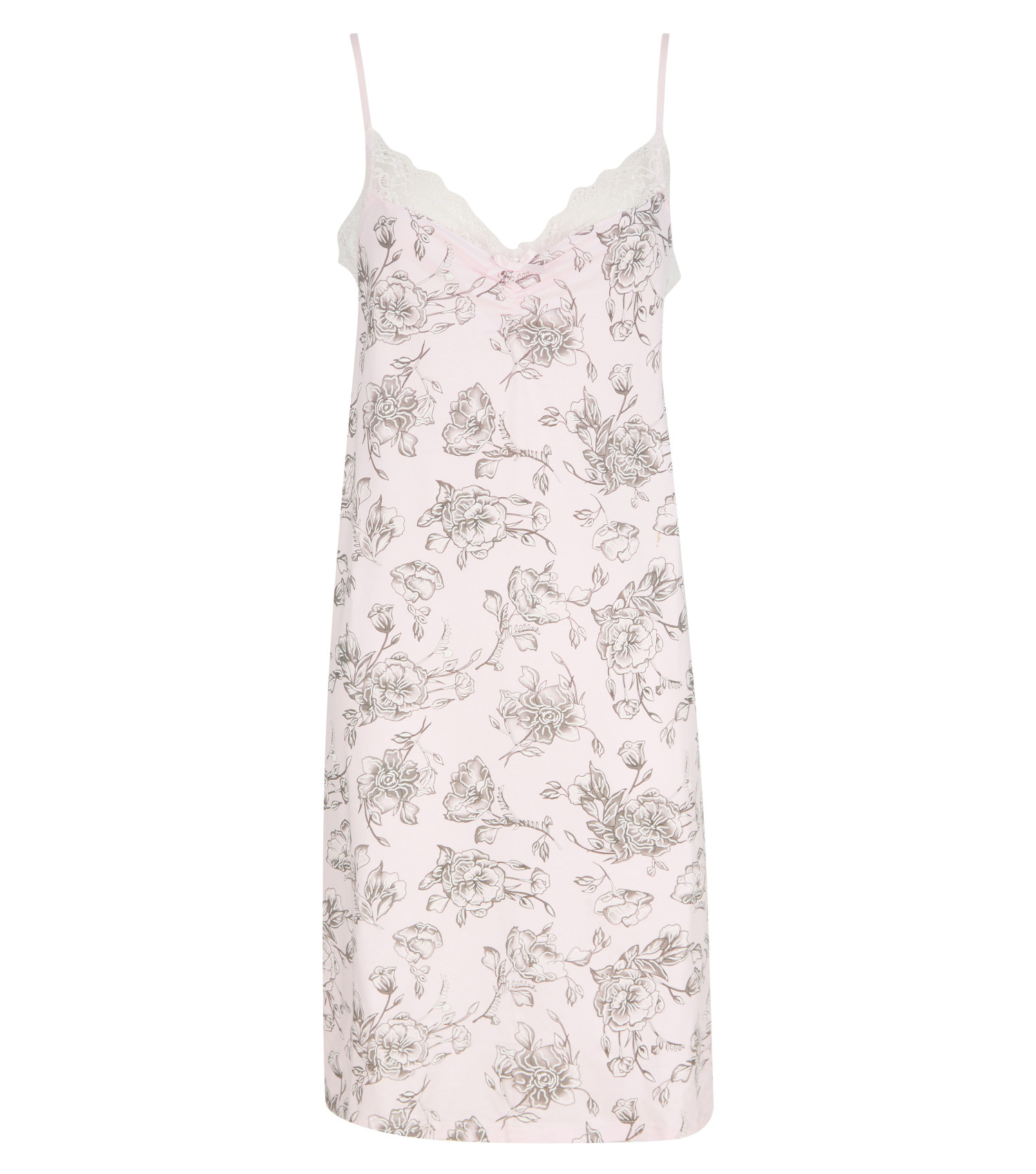 Slenderella Jersey Chemise Ladies Sketch Floral Print Adjustable Straps Nightie - Picture 23 of 28