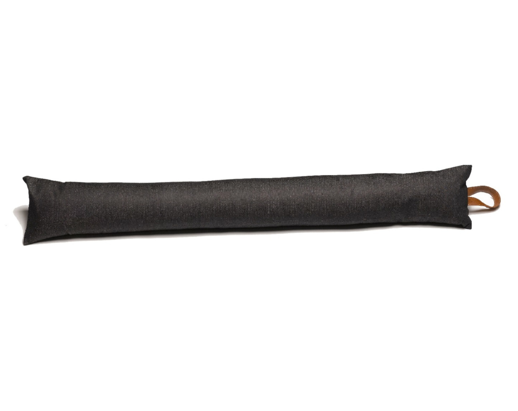Fermaporta Draught Excluder in denim di cotone nero con maniglia similpelle - Foto 22 di 31