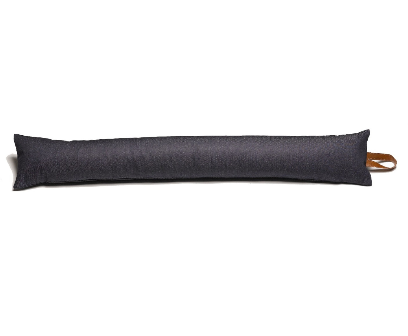 Fermaporta Draught Excluder in denim di cotone nero con maniglia similpelle - Foto 29 di 31
