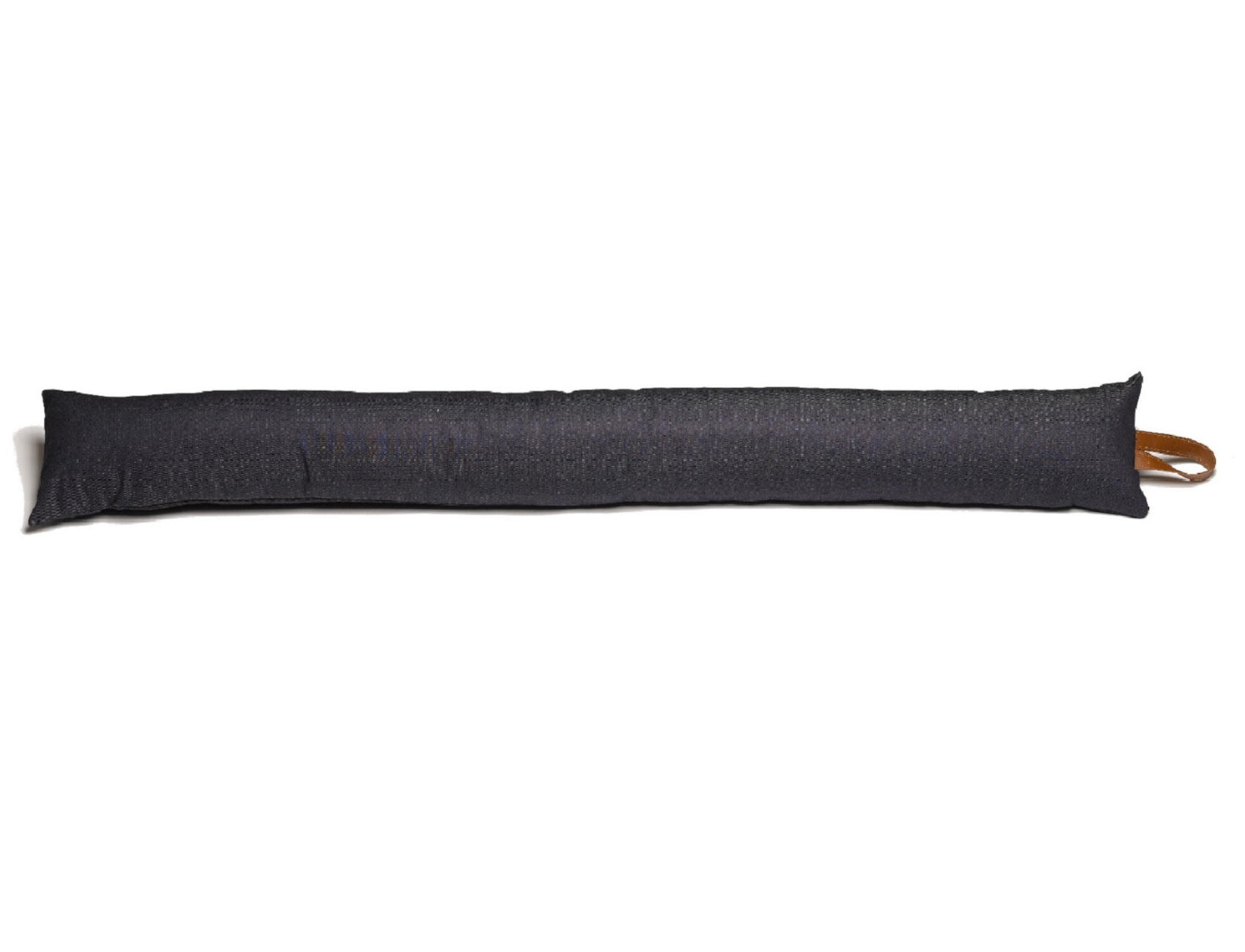 Fermaporta Draught Excluder in denim di cotone nero con maniglia similpelle - Foto 31 di 31