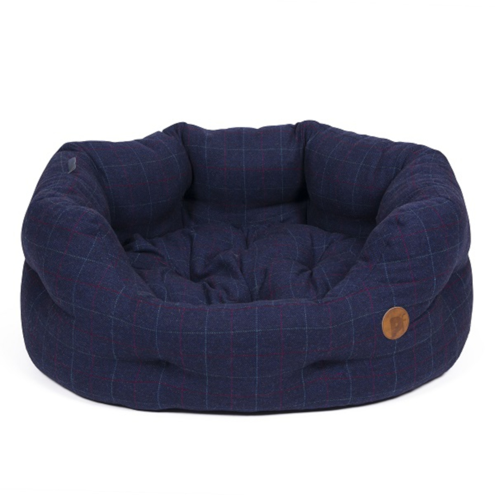 Cesta lavable para cachorros Petface Midnight Tweed Check ovalada cama para perros - Imagen 5 de 10