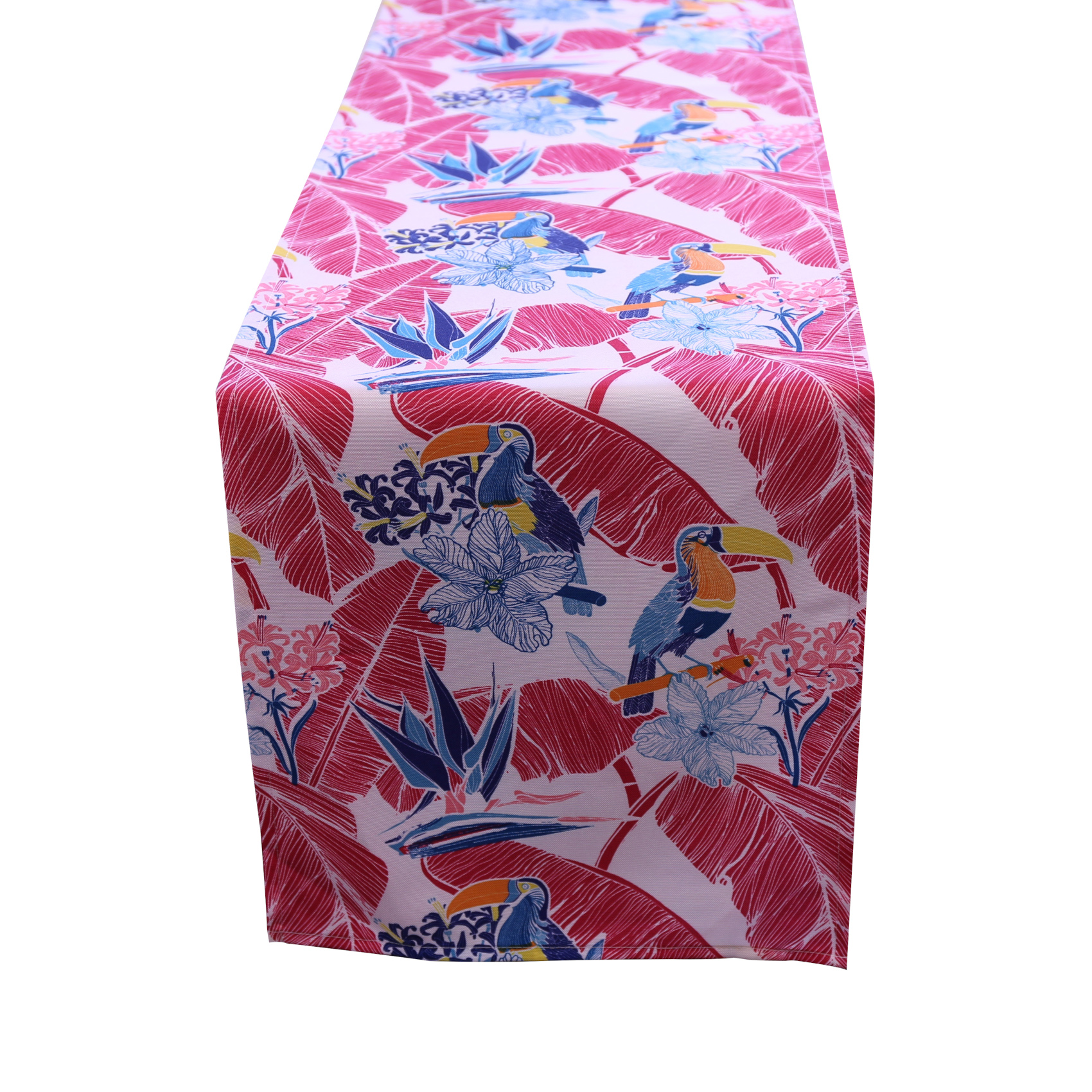 Parrot Runner Garden Picnic Kitchen Dining Water Resistant Table Linen 14 x 108" - Picture 4 of 5