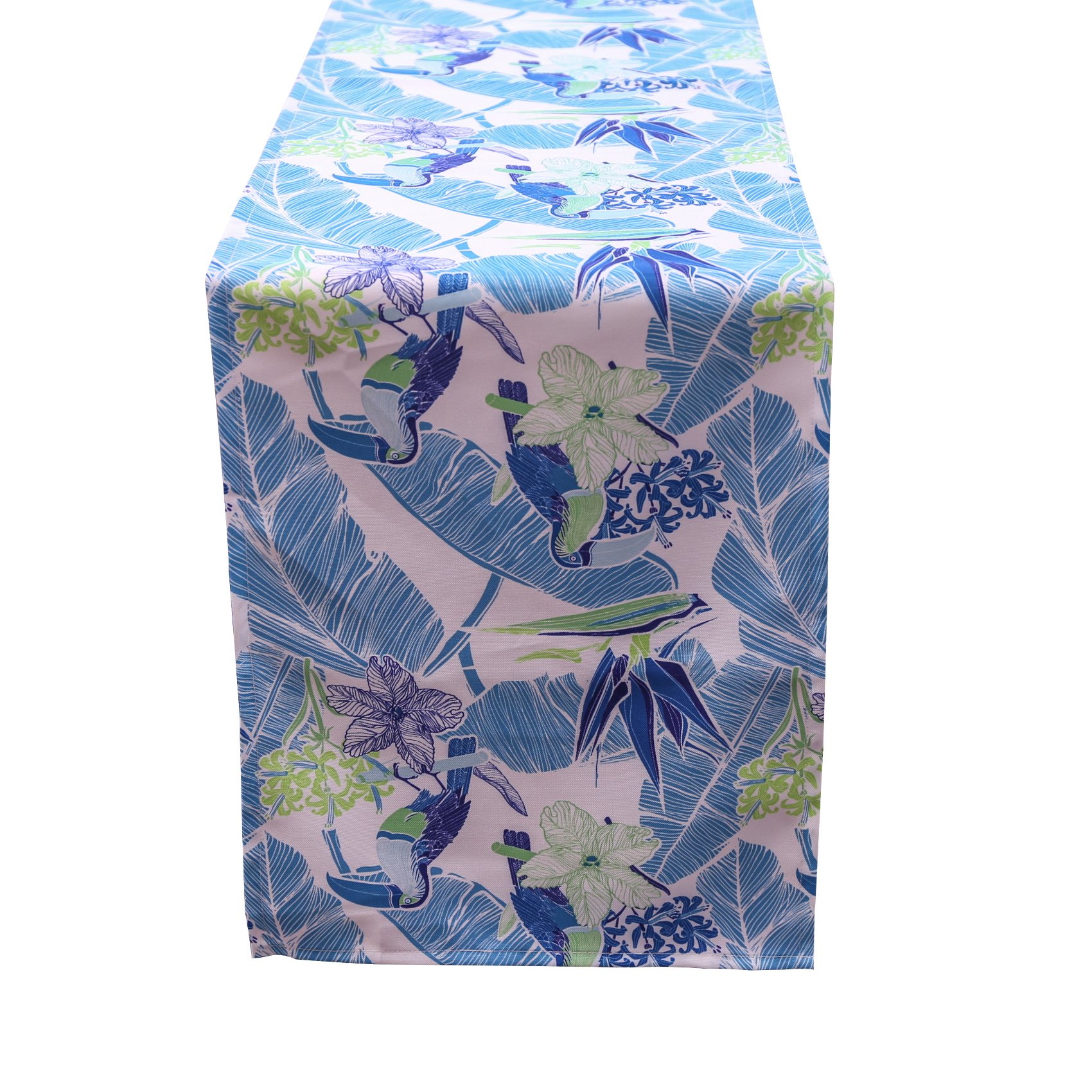 Parrot Runner Garden Picnic Kitchen Dining Water Resistant Table Linen 14 x 108" - Picture 5 of 5