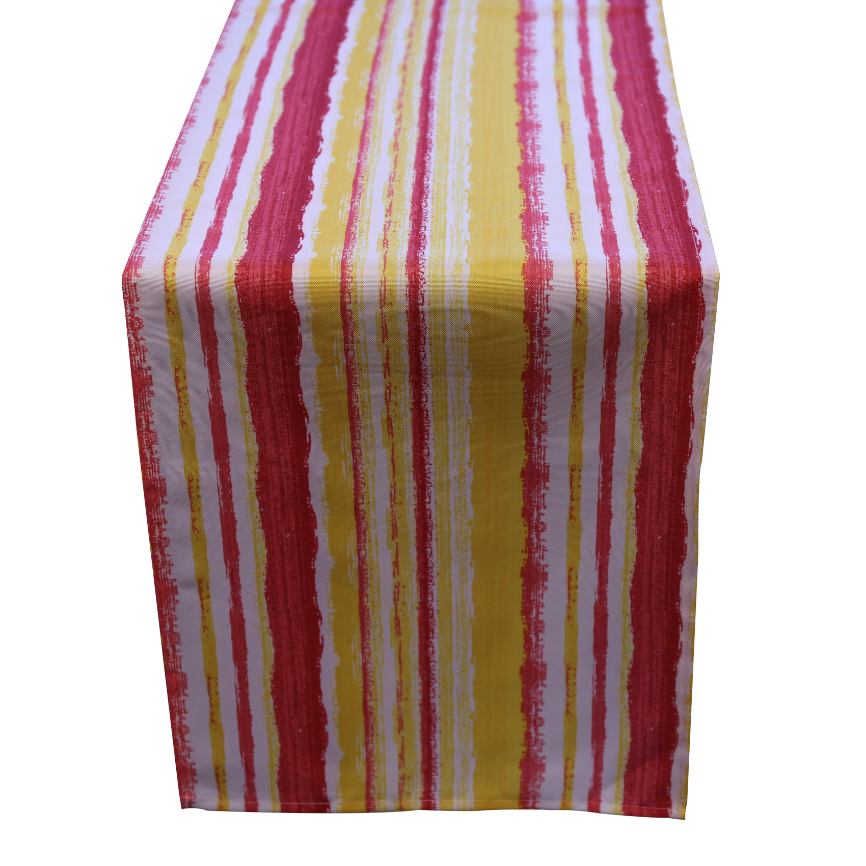 "Lino de mesa resistente al agua al aire libre con cremallera y orificio para corredor a rayas 14"" x 72" - Imagen 11 de 13