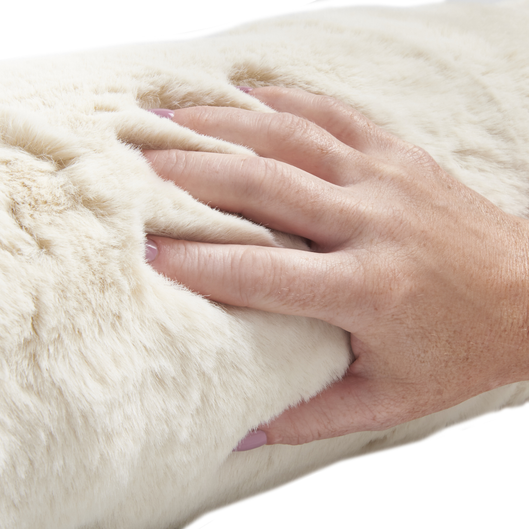 Draught Excluder Super Soft Faux Rabbit Fur Cushion Door Window Draft Stopper - Picture 13 of 17
