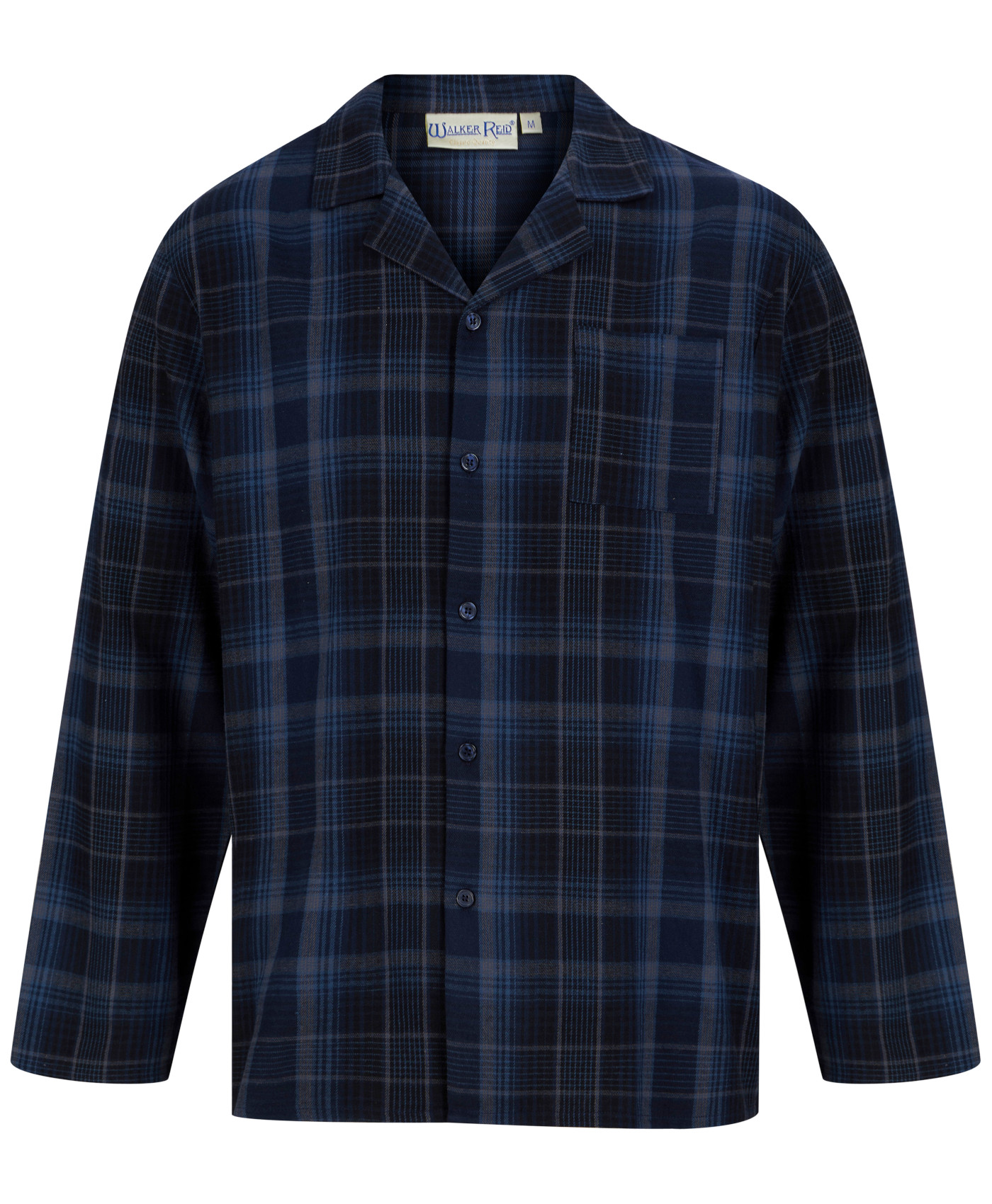 Checked Pyjamas Set Mens Brushed Cotton Walker Reid Nightwear Button Up PJs - Picture 21 of 36