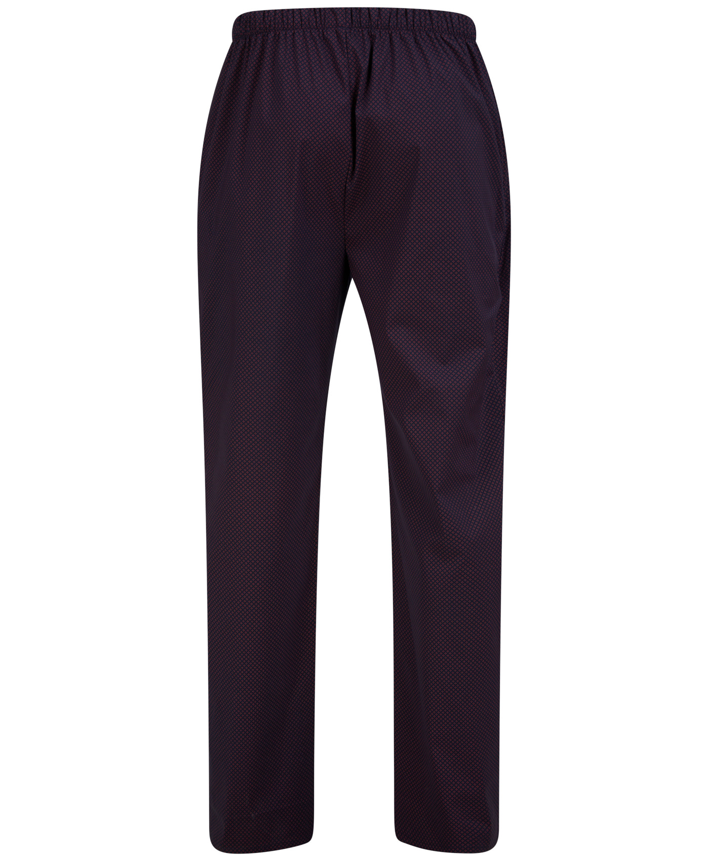 Pigiama uomo Walker Reid tinta unita maglia blu navy top e fondo pigiama rosso stampa diamanti - Foto 11 di 35
