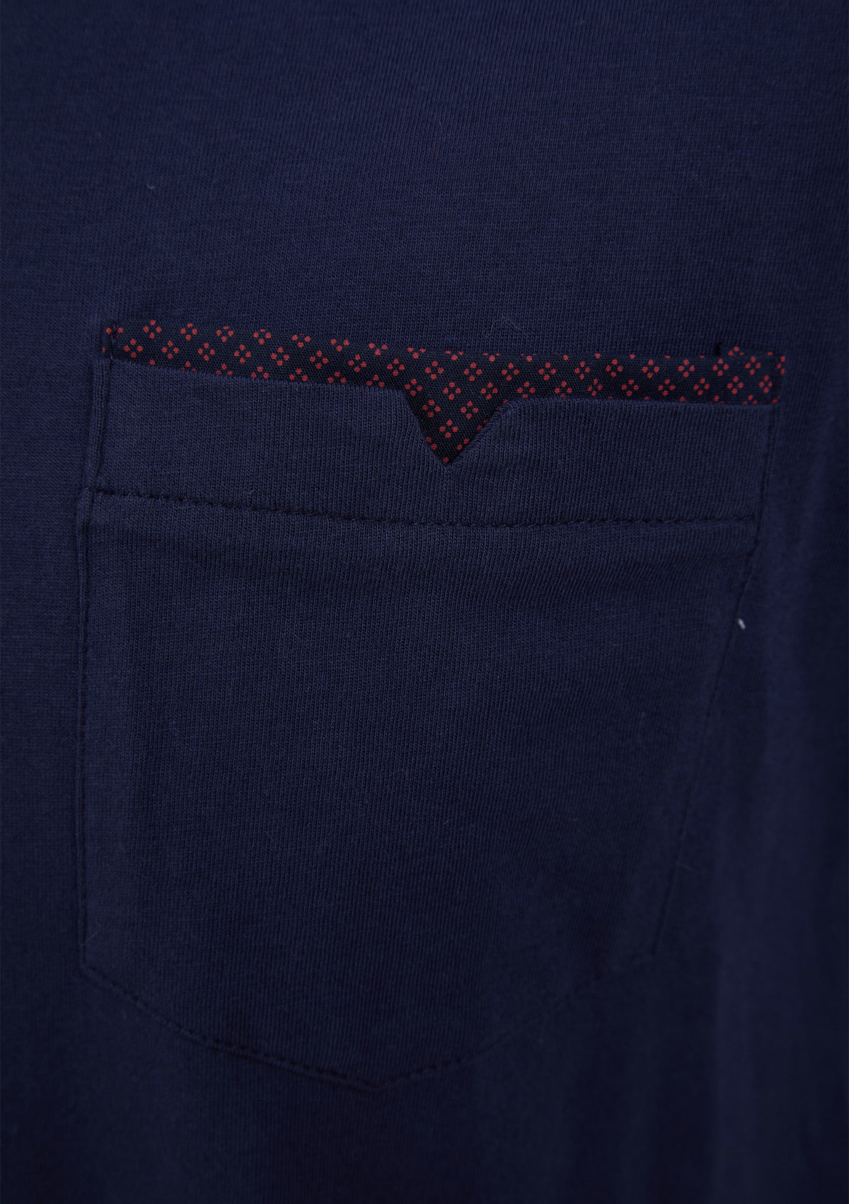 Pigiama uomo Walker Reid tinta unita maglia blu navy top e fondo pigiama rosso stampa diamanti - Foto 12 di 35
