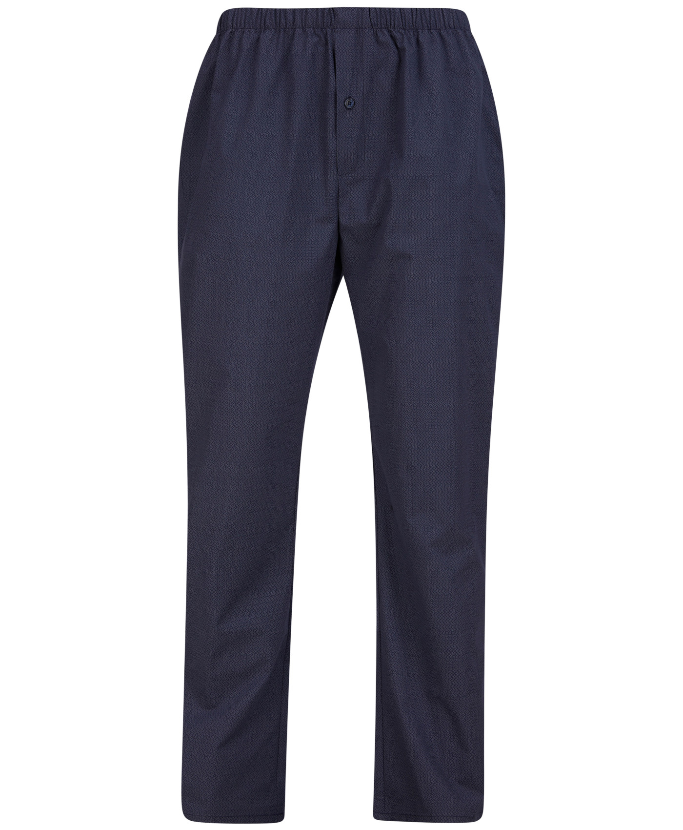 Pigiama uomo Walker Reid blu navy foglia geometrica tradizionale manica lunga bottoni pigiama - Foto 9 di 28