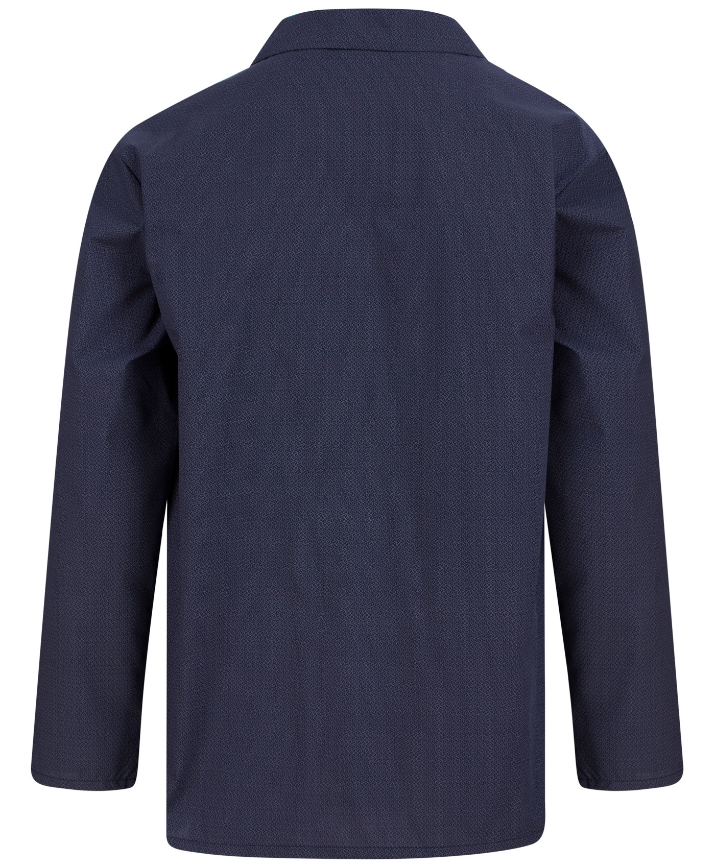 Pigiama uomo Walker Reid blu navy foglia geometrica tradizionale manica lunga bottoni pigiama - Foto 10 di 28
