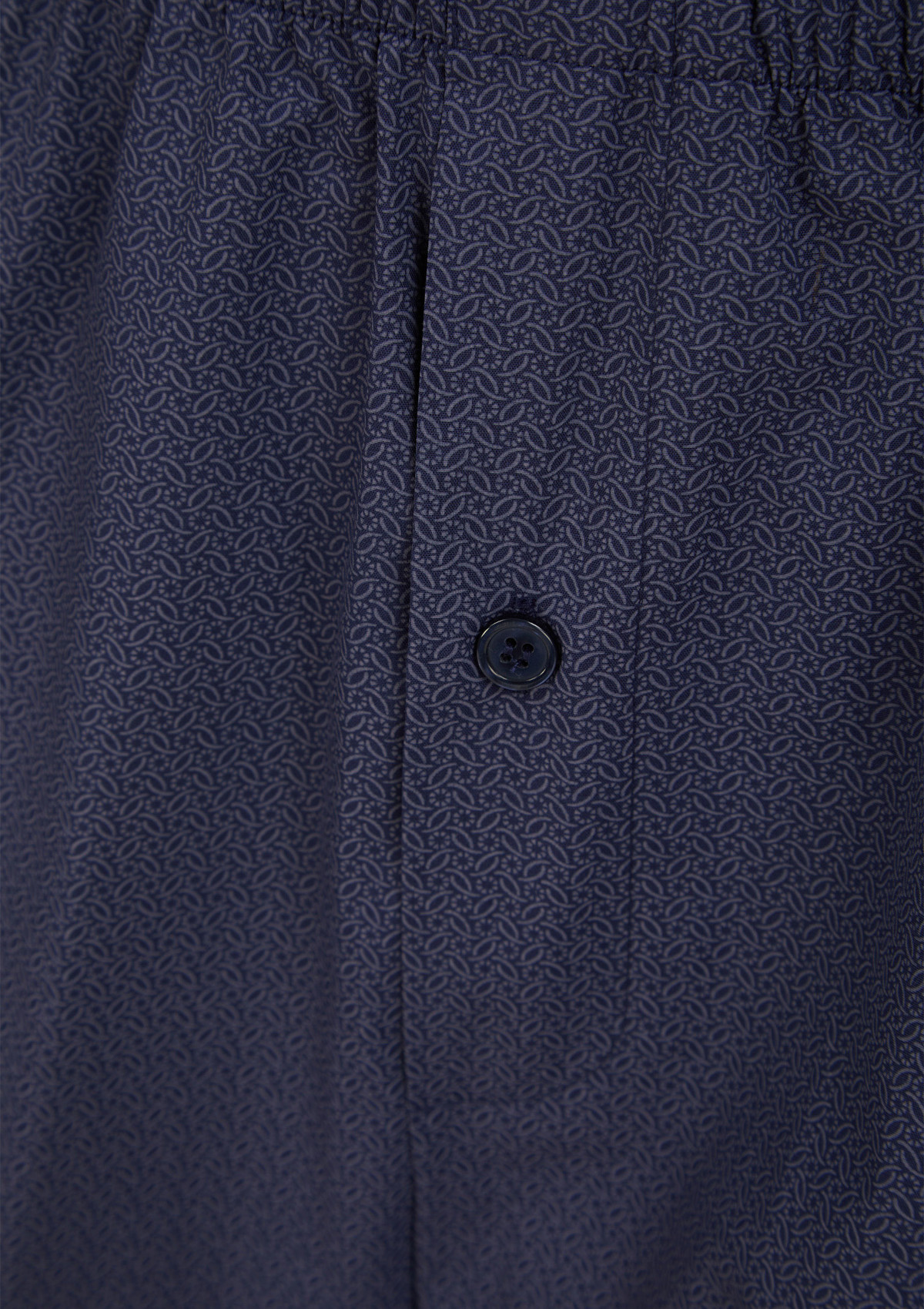 Pigiama uomo Walker Reid blu navy foglia geometrica tradizionale manica lunga bottoni pigiama - Foto 13 di 28