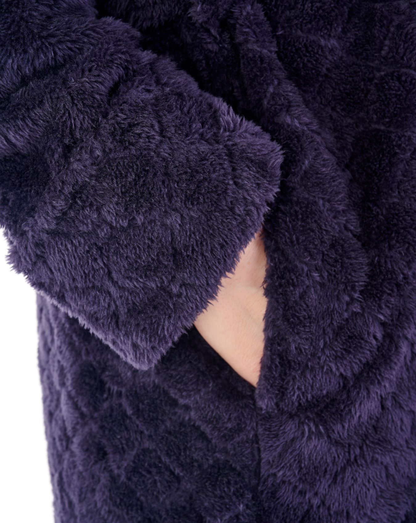 Slenderella Ladies Diamond Flannel Fleece Dressing Gown Shawl Collar Bath Robe - Picture 20 of 32
