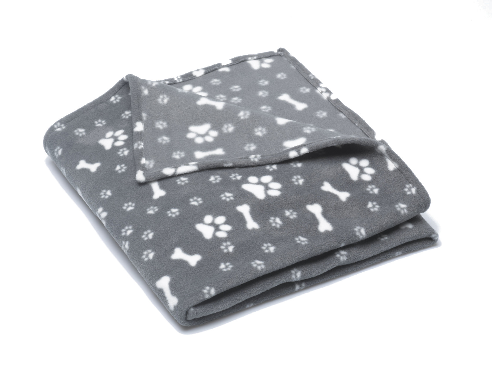 Dog Blanket Soft Fleece Puppy Lap Comforter Bone & Paw Print Bedding Large XL - Picture 10 of 13
