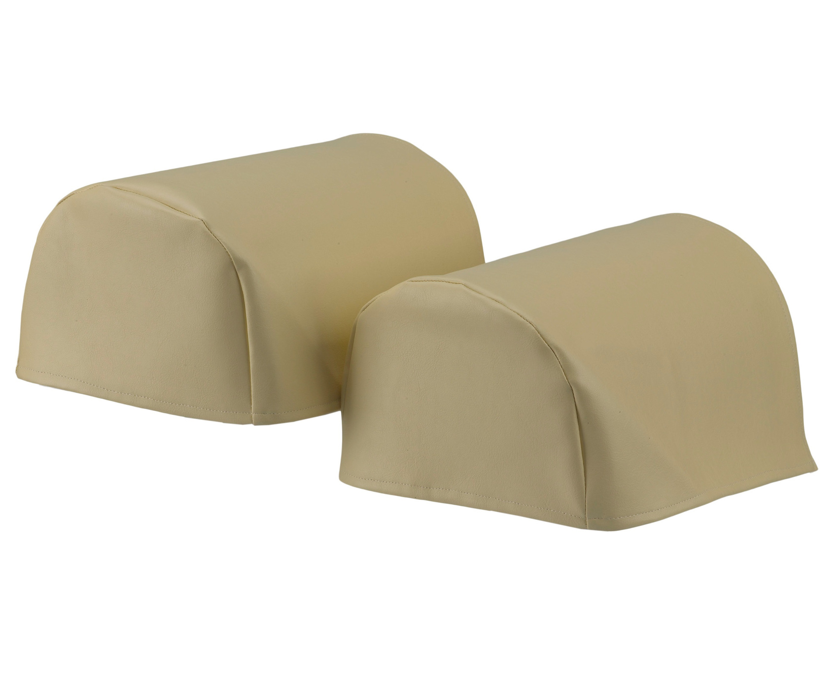 Soft PVC Leather Look Pair of Round Arm Caps Sofa Furniture Cover Antimacassar - Picture 15 of 18