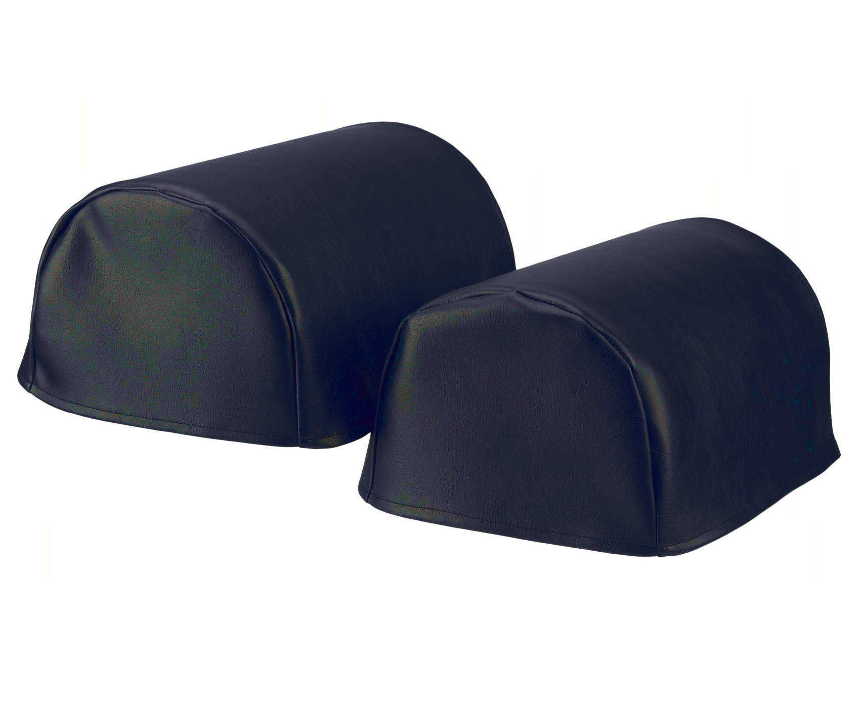 Soft PVC Leather Look Pair of Round Arm Caps Sofa Furniture Cover Antimacassar - Picture 16 of 18