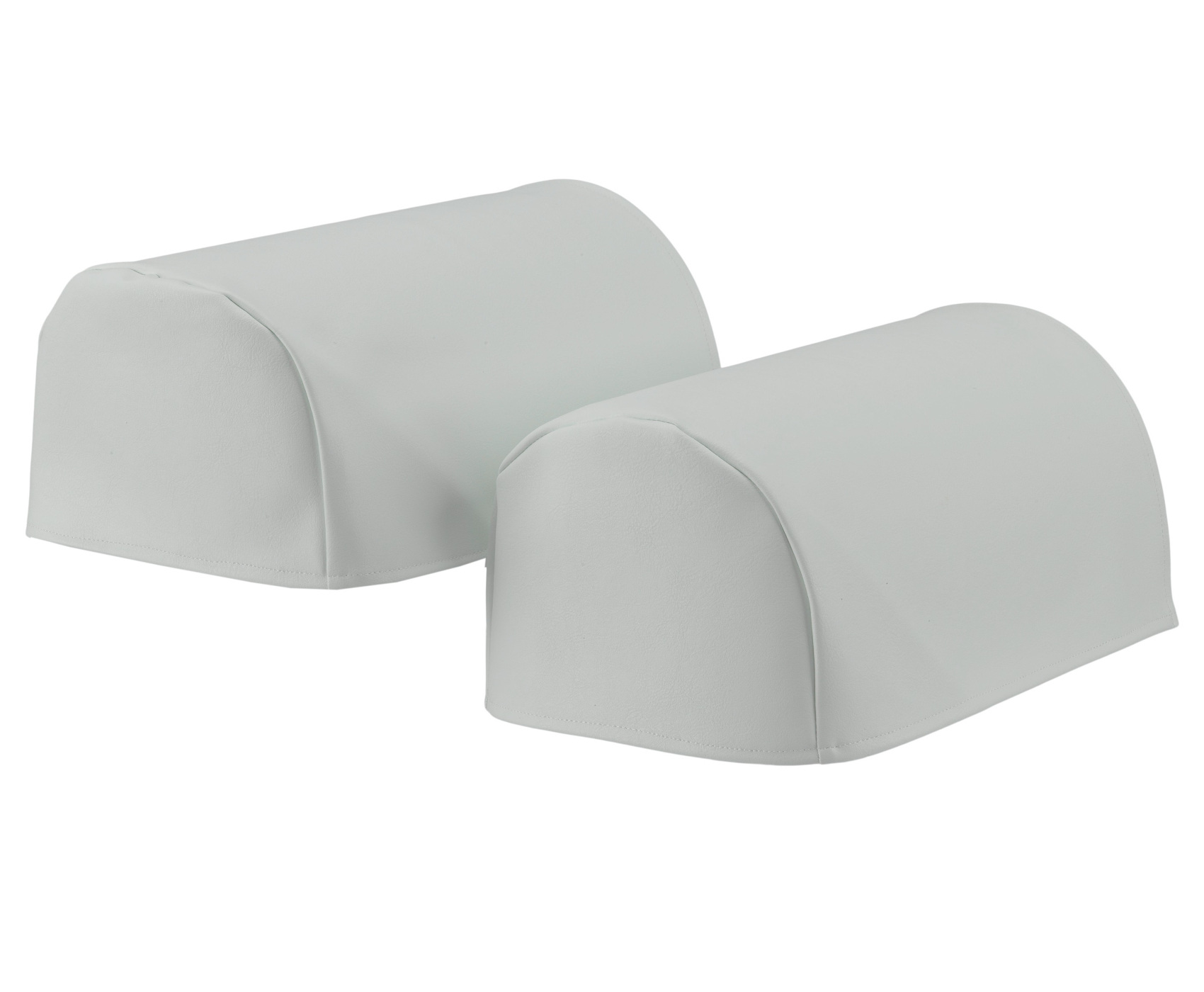 Soft PVC Leather Look Pair of Round Arm Caps Sofa Furniture Cover Antimacassar - Picture 18 of 18
