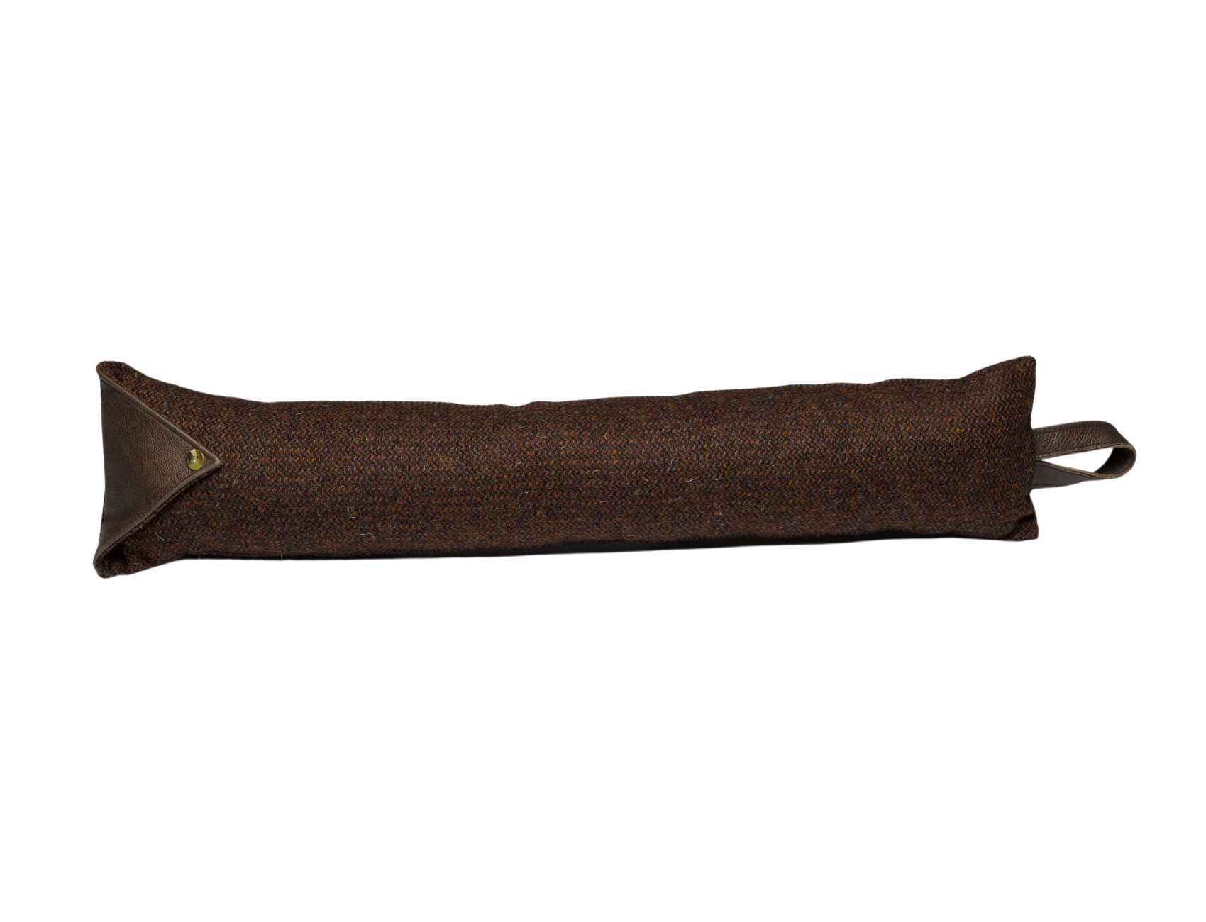 Draught Excluder Harris Tweed 100% Wool Home Draft Door Guard Leather Handle - Picture 28 of 31