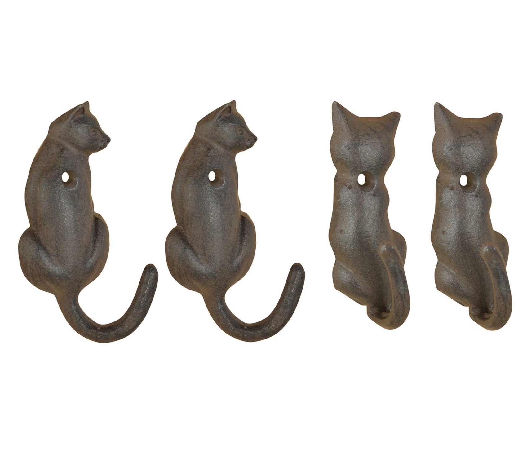 Cast Iron Cat Tail Hook Indoor Outdoor Fun Novelty Wall Hanger Coats Leads Keys - Picture 8 of 10