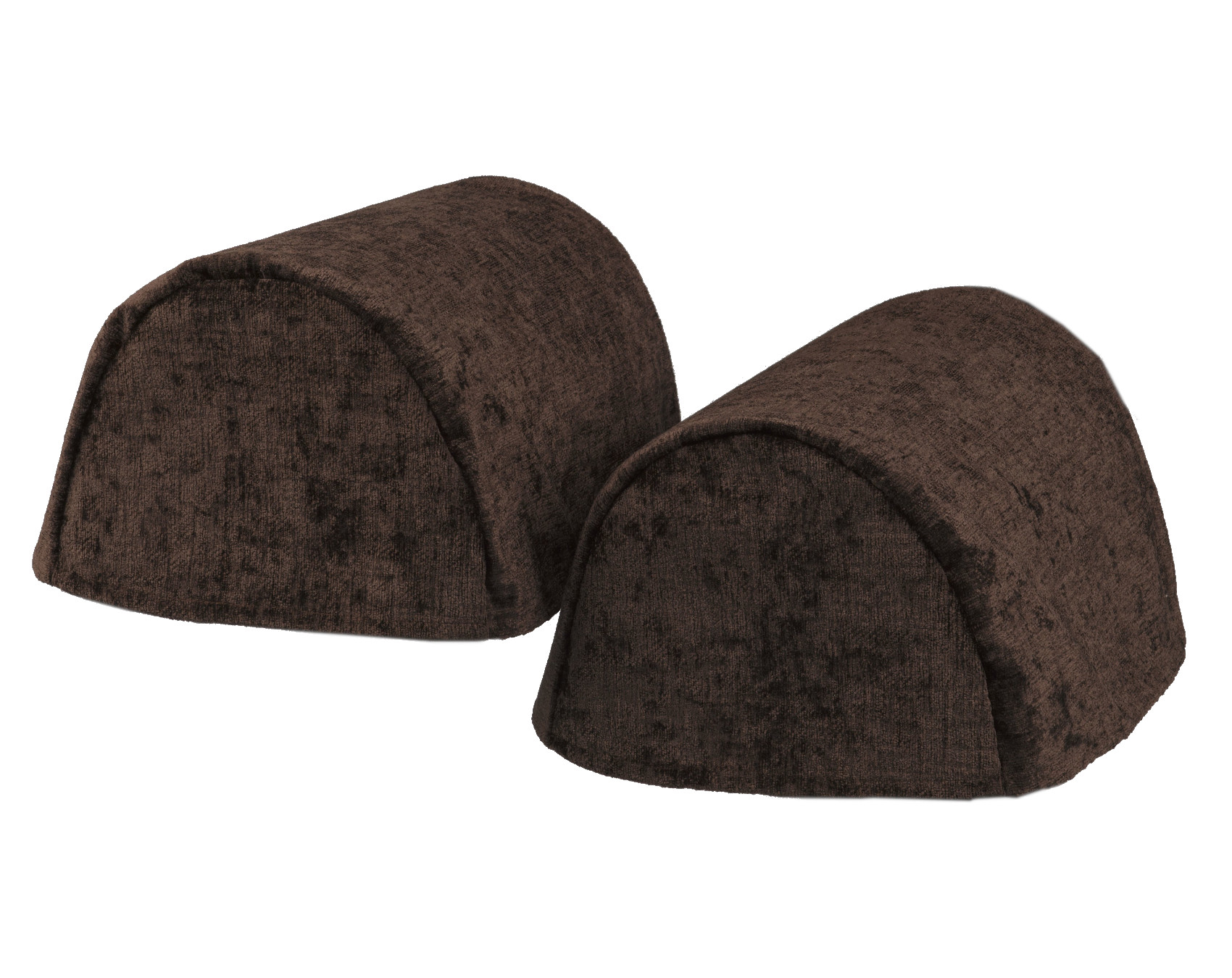 Crushed Velvet Round Arm Caps Soft Chenille Sofa Antimacassar Furniture Cover - Picture 18 of 35