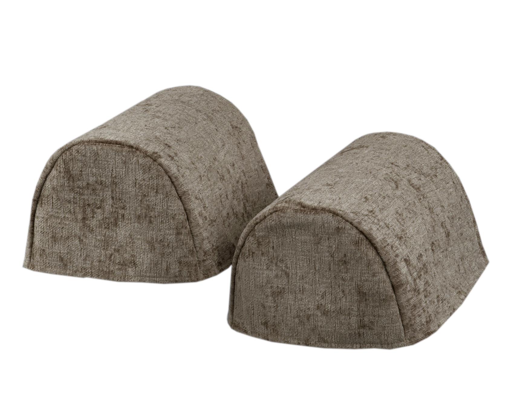 Crushed Velvet Round Arm Caps Soft Chenille Sofa Antimacassar Furniture Cover - Picture 20 of 35