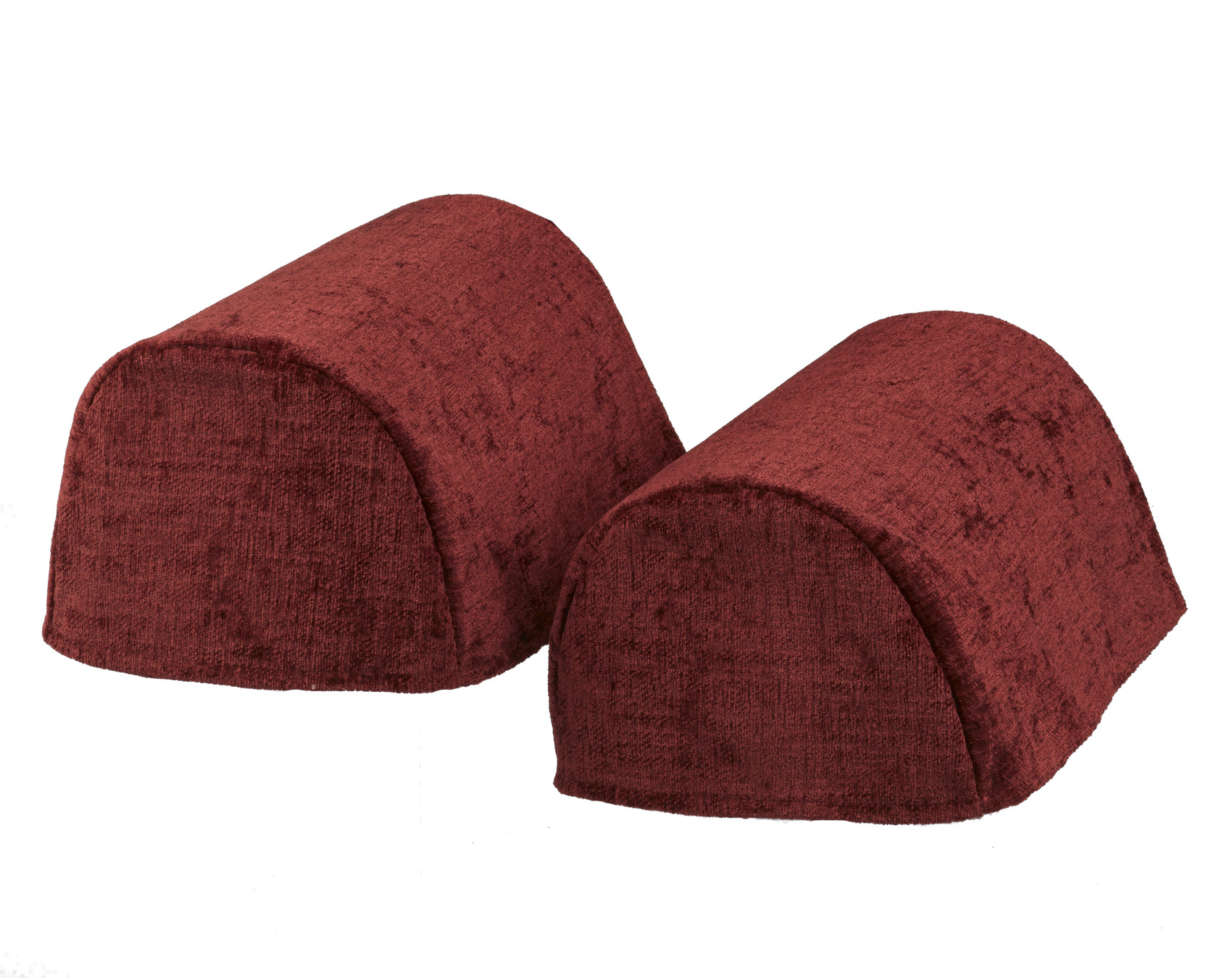 Crushed Velvet Round Arm Caps Soft Chenille Sofa Antimacassar Furniture Cover - Picture 24 of 35