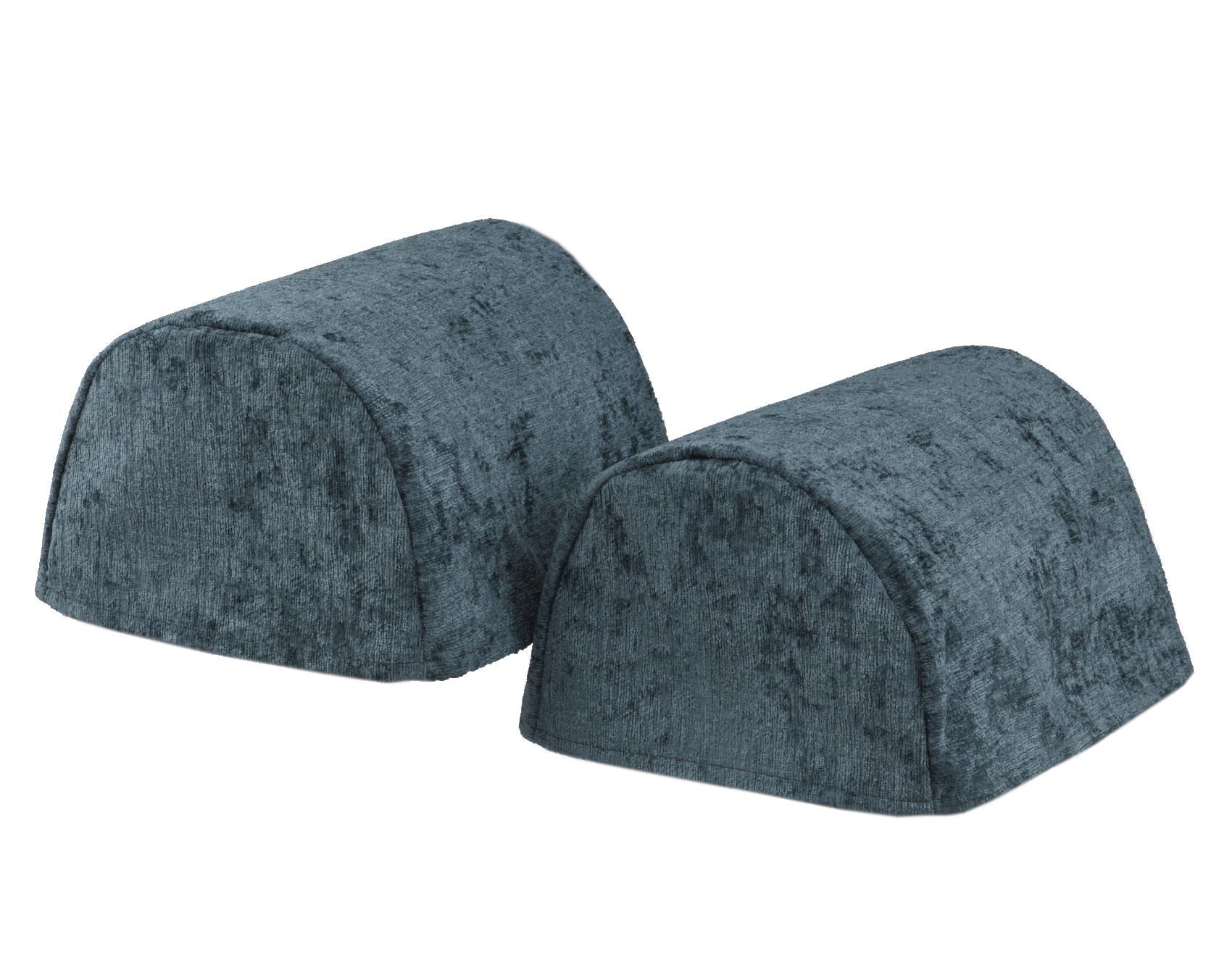 Crushed Velvet Round Arm Caps Soft Chenille Sofa Antimacassar Furniture Cover - Picture 35 of 35