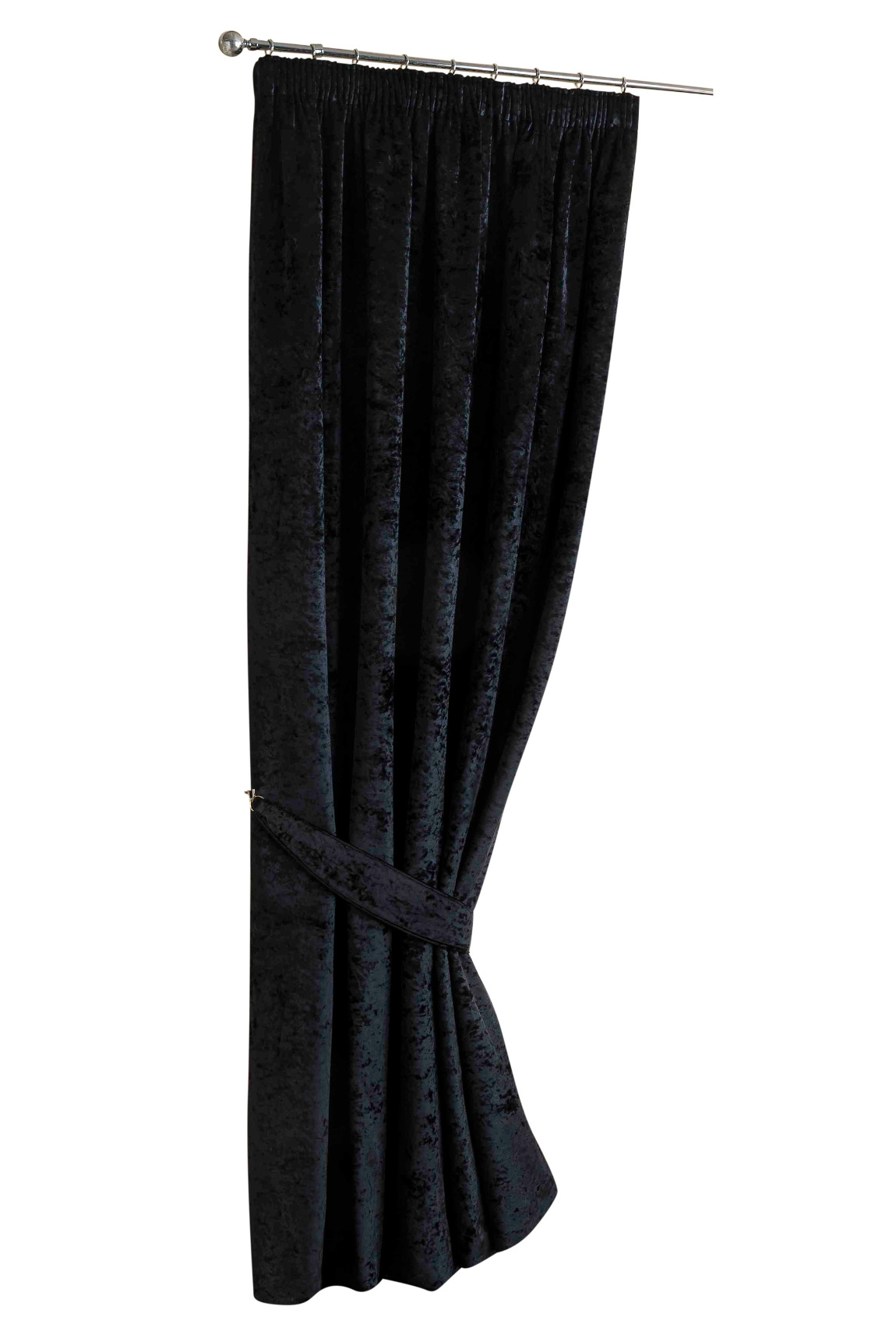 Door Curtain Reduce Light Sound Thermal Velvet Pencil Pleat Single Panel UK Made - Picture 5 of 7