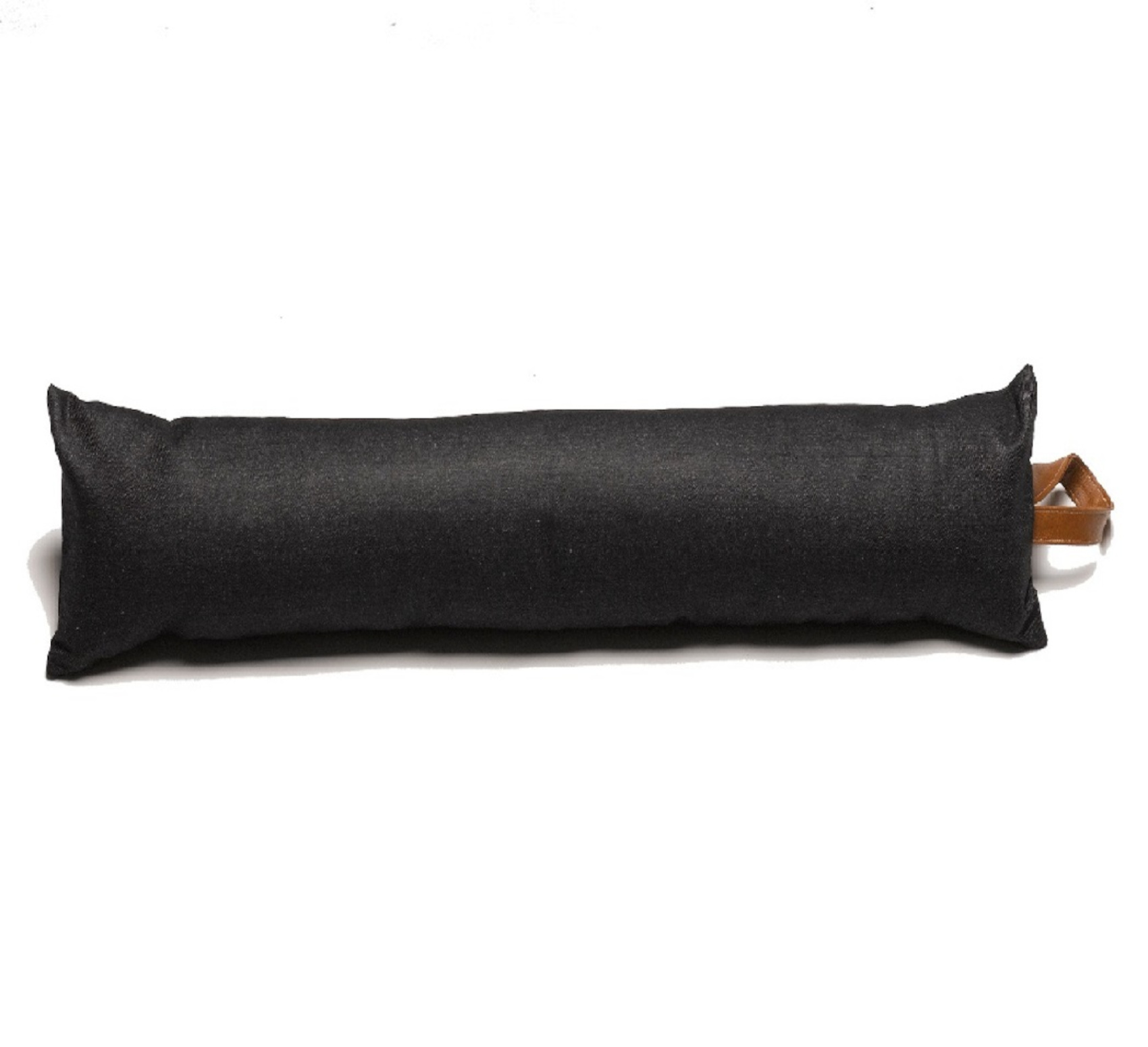 Fermaporta Draught Excluder in denim di cotone nero con maniglia similpelle - Foto 18 di 31