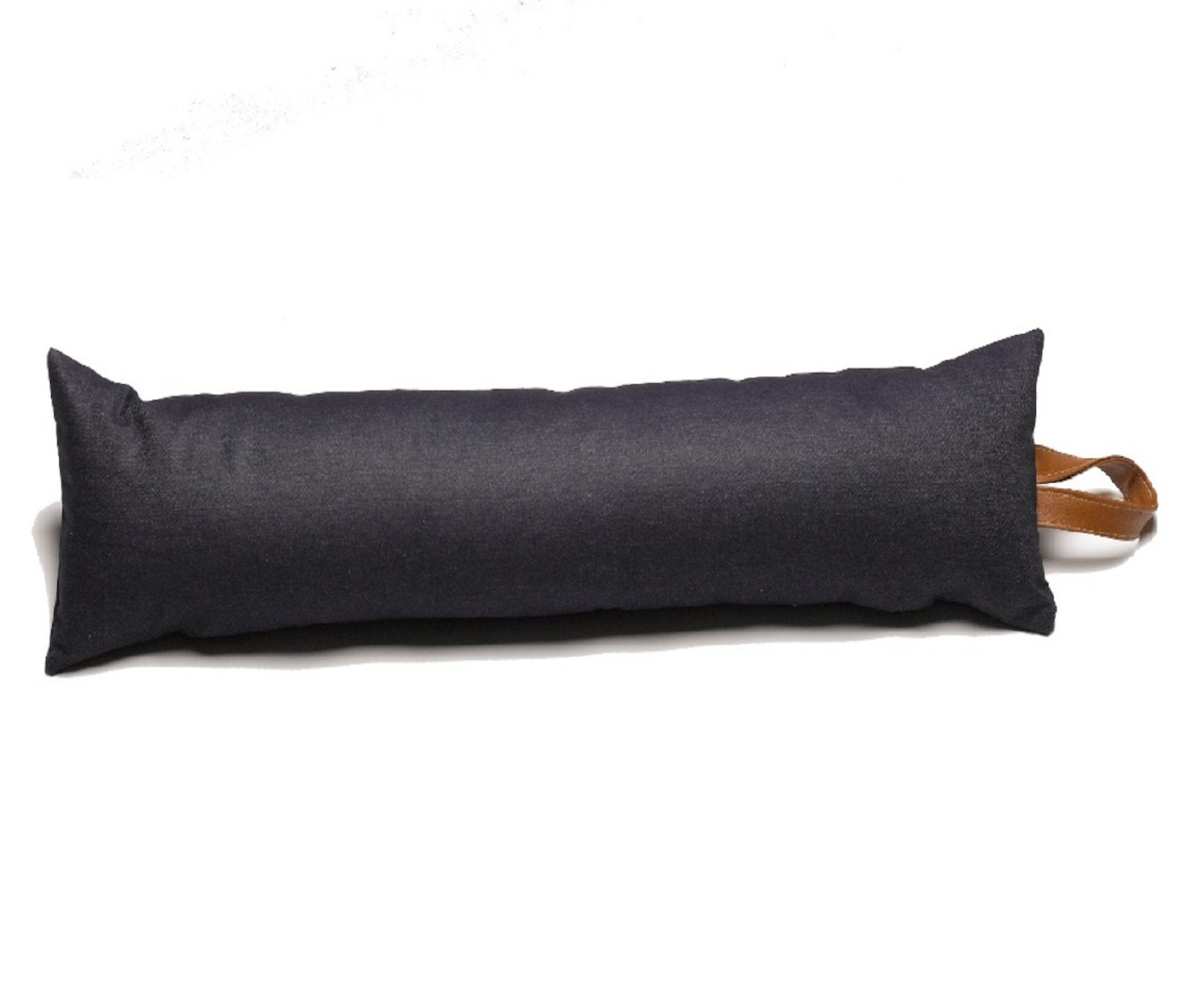 Fermaporta Draught Excluder in denim di cotone nero con maniglia similpelle - Foto 25 di 31