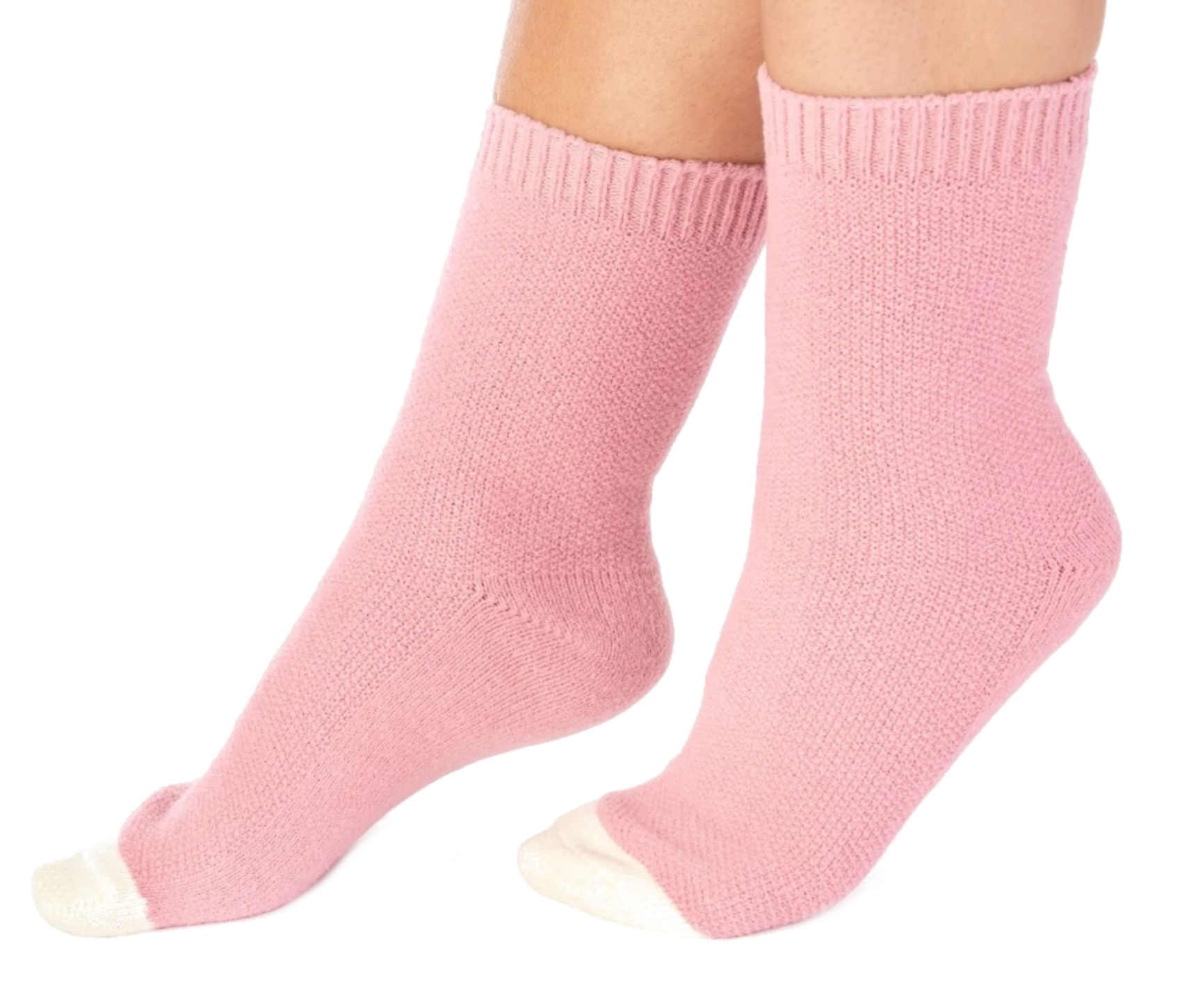 Calze da letto Slenderella da donna waffle lavorate a maglia punta a contrasto calze da letto taglia unica UK 4-7 - Foto 7 di 7