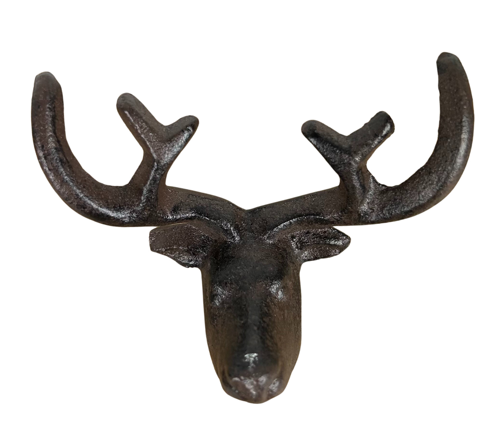 Gancio appendiabiti o cassetto in ghisa testa di cervo maniglia estraibile interno esterno confezione da 1 2 3 4 - Foto 16 di 52