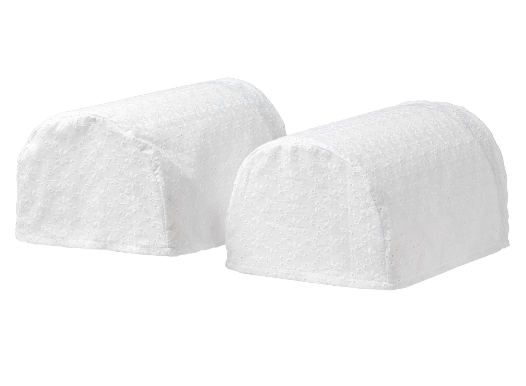 Broderie Anglaise White Cotton Round Armcaps Floral Antimacassar Furniture Cover - Picture 12 of 29