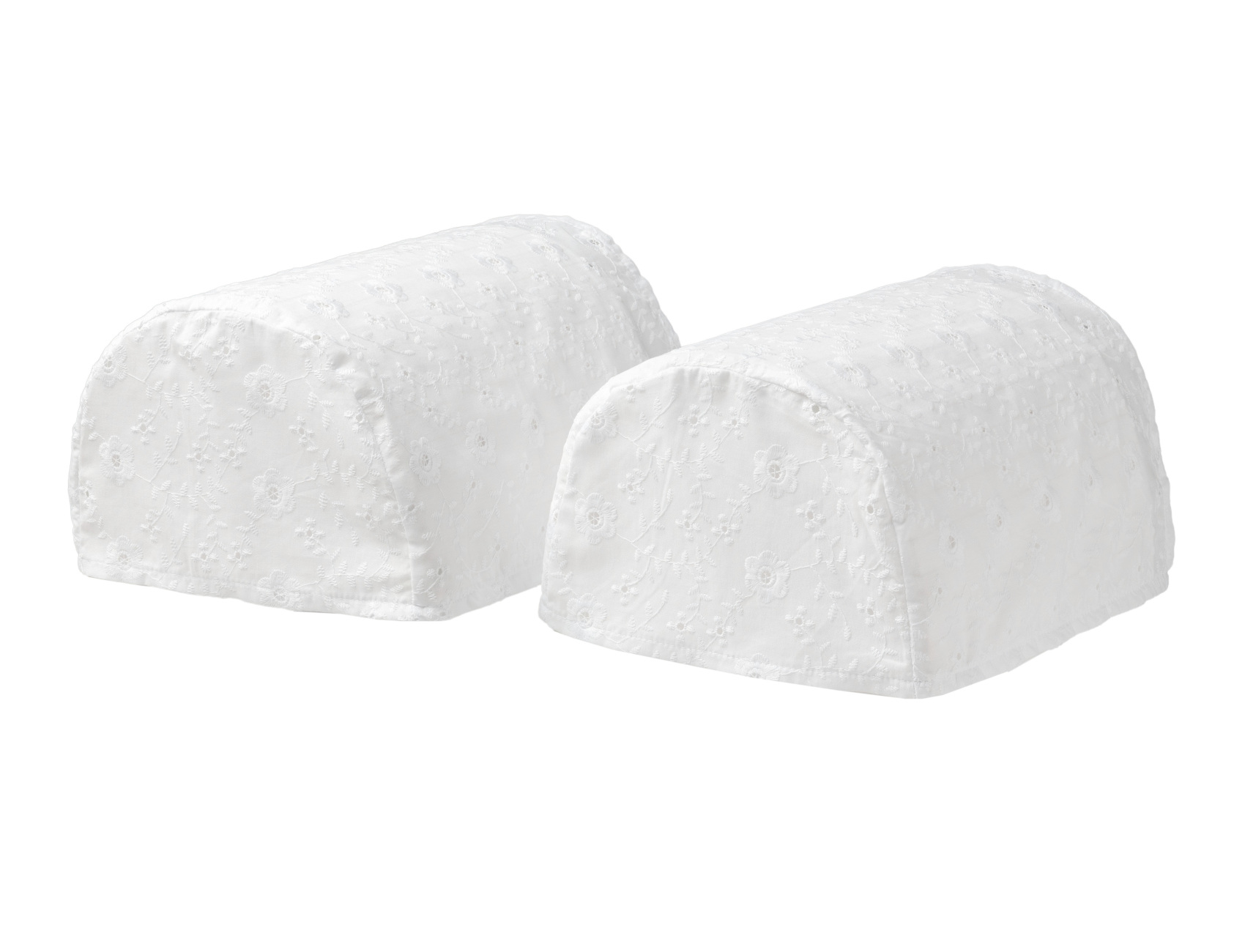 Broderie Anglaise White Cotton Round Armcaps Floral Antimacassar Furniture Cover - Picture 18 of 29