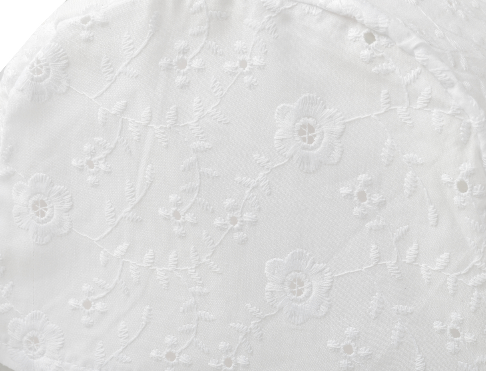 Broderie Anglaise White Cotton Round Armcaps Floral Antimacassar Furniture Cover - Picture 21 of 29