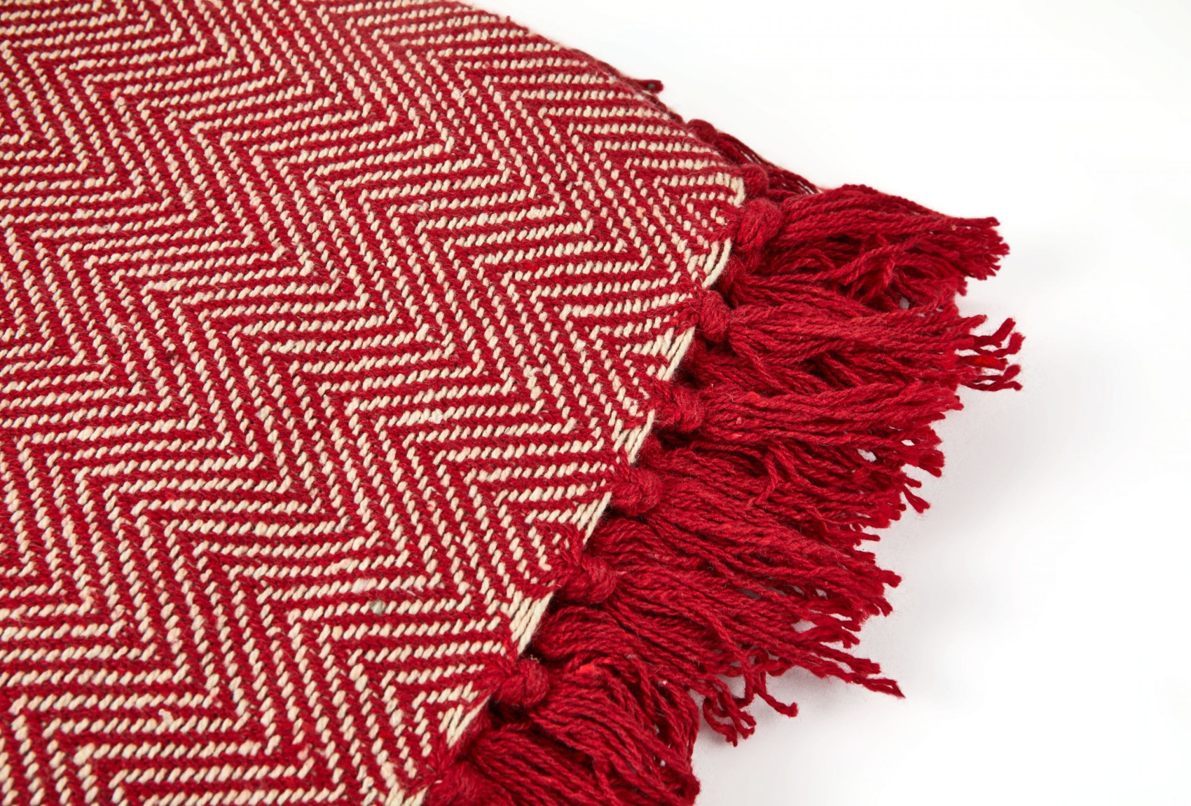 Herringbone Throw Over Recycled Cotton Large Bed Sofa Home Fringed Blanket - Picture 41 of 48