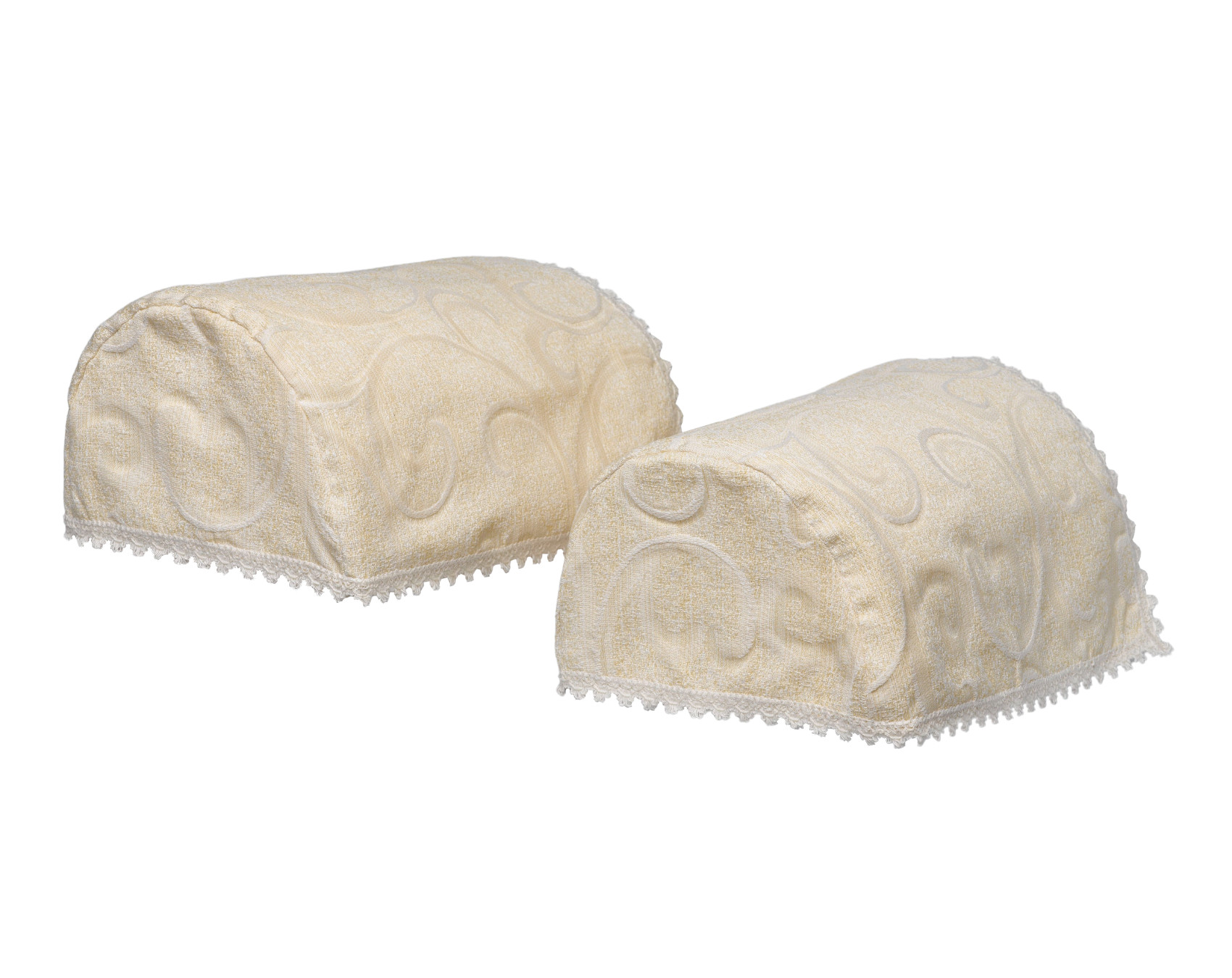 Tapas de brazo redondas con diseño de remolino de desplazamiento cubierta de muebles de sofá con adornos de encaje antimacassar - Imagen 8 de 13