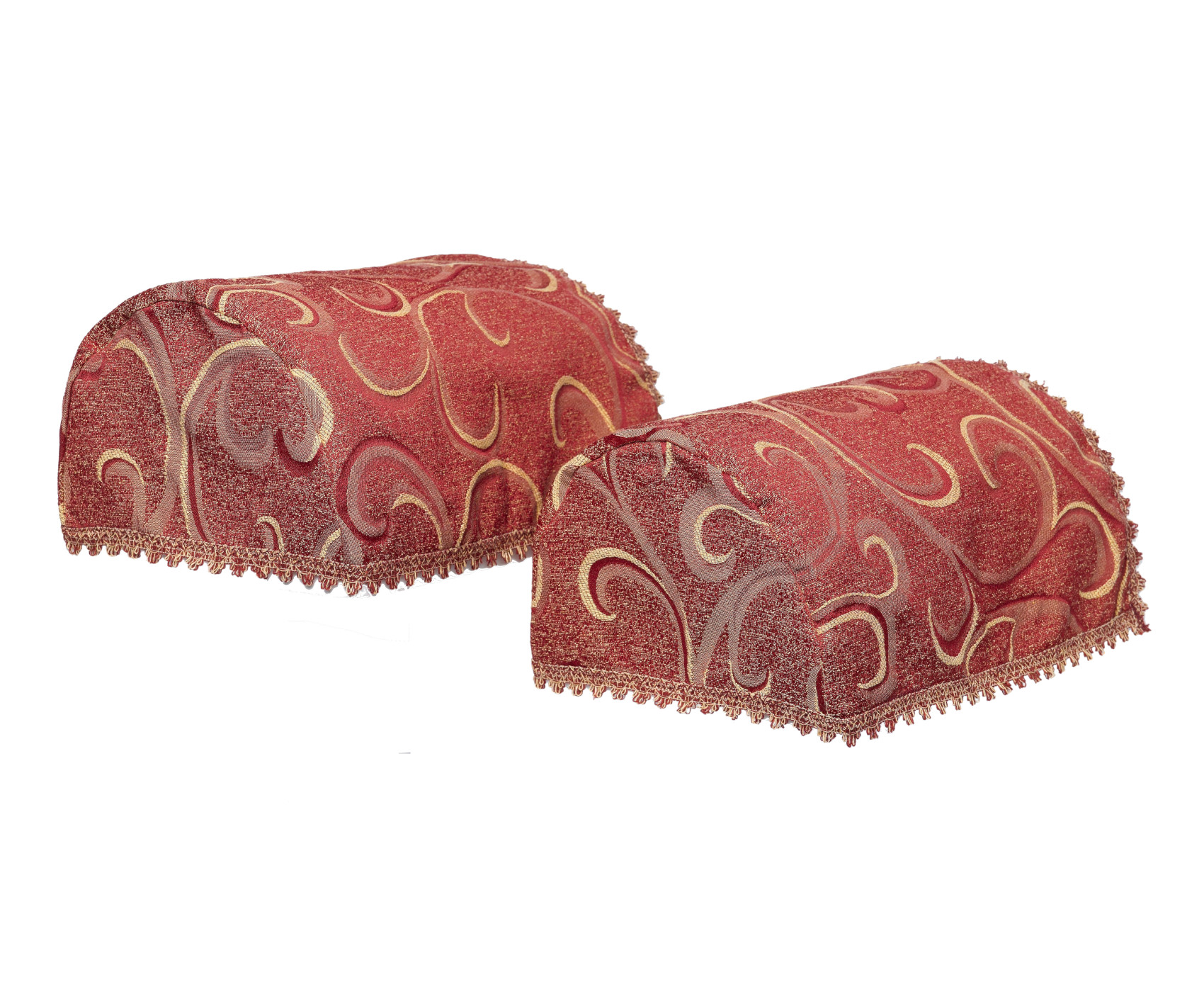 Tapas de brazo redondas con diseño de remolino de desplazamiento cubierta de muebles de sofá con adornos de encaje antimacassar - Imagen 13 de 13